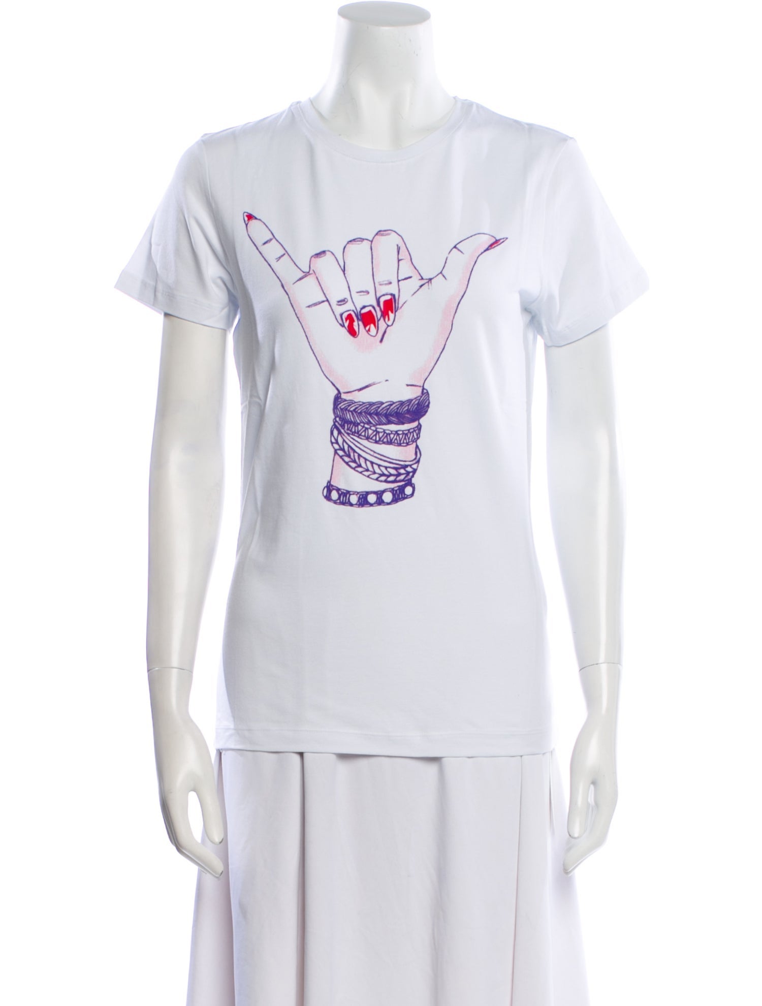 Jonathan Cohen Graphic Print Crew Neck T-Shirt w/ Tags