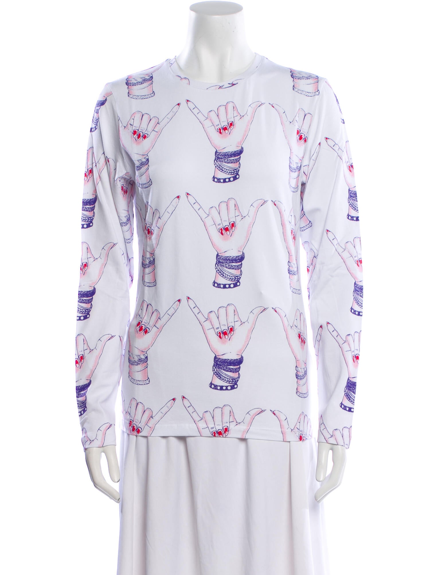 Jonathan Cohen Printed Crew Neck Sweatshirt w/ Tags