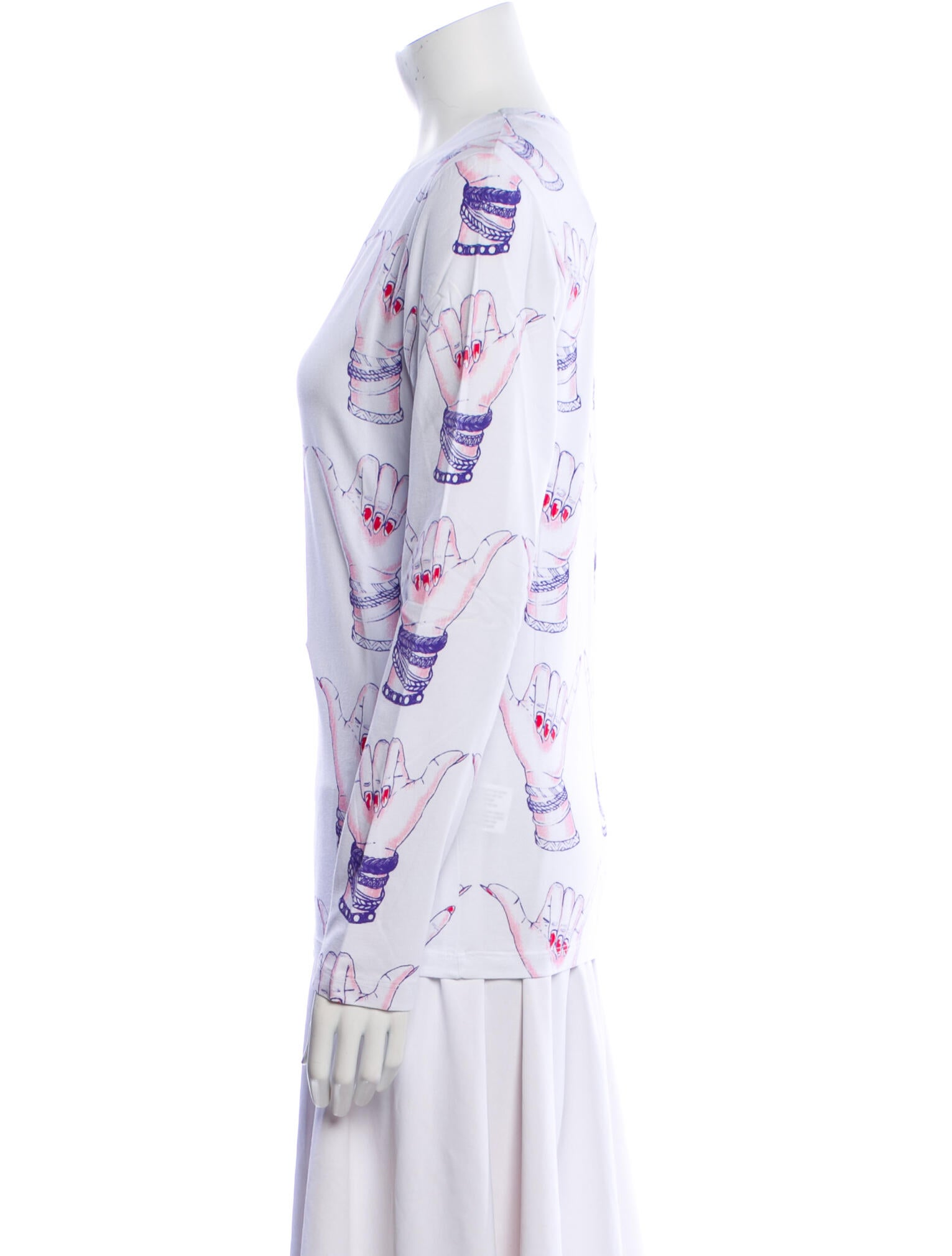 Jonathan Cohen Printed Crew Neck Sweatshirt w/ Tags