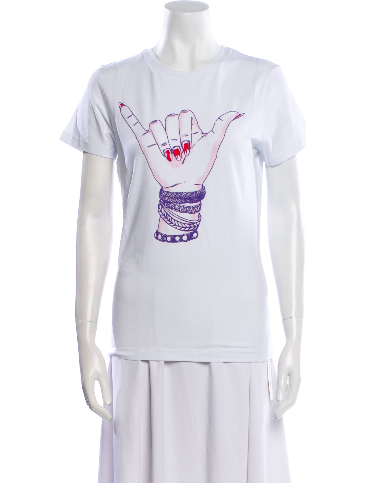 Jonathan Cohen Graphic Print Crew Neck T-Shirt w/ Tags