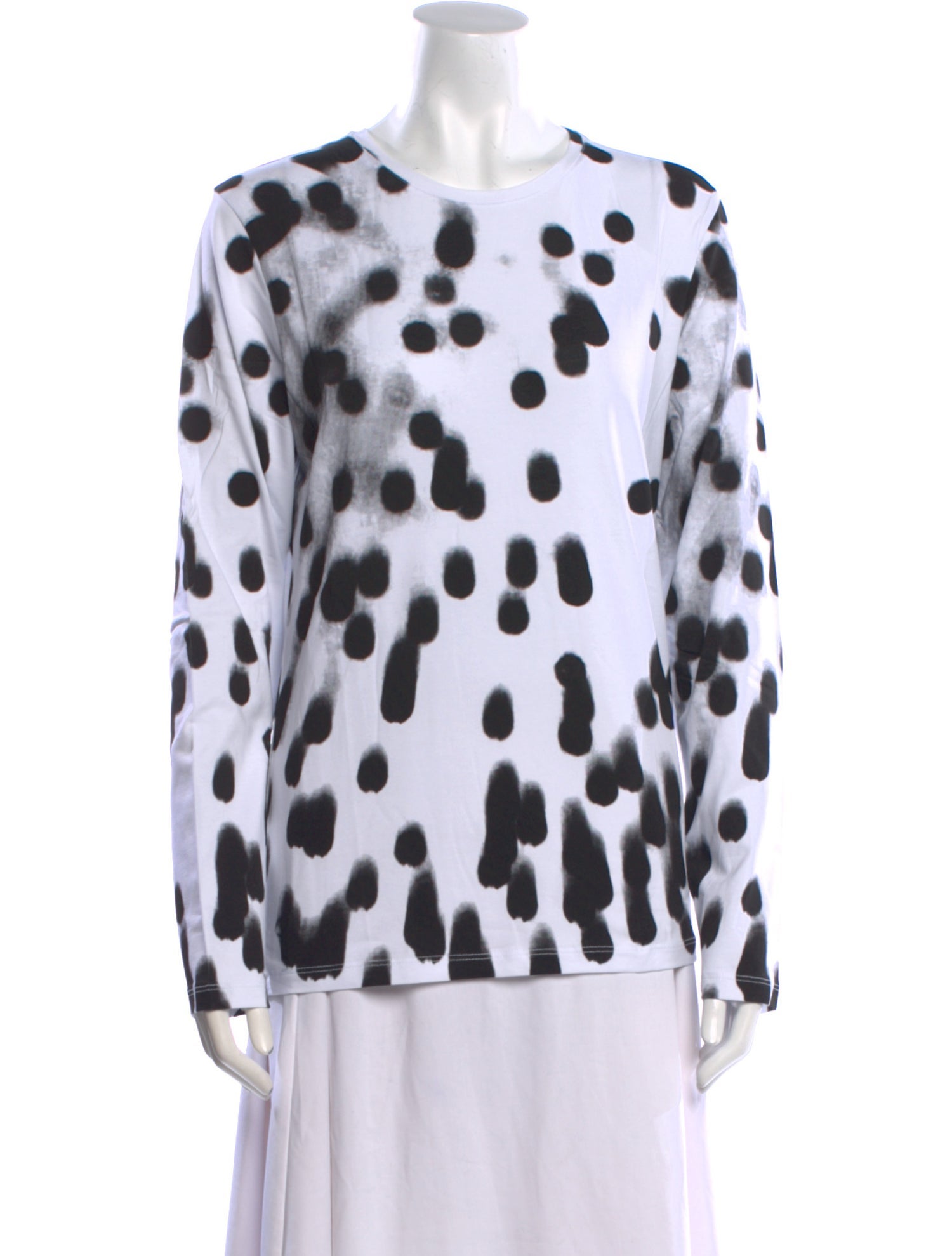 Jonathan Cohen Polka Dot Print Crew Neck Blouse w/ Tags