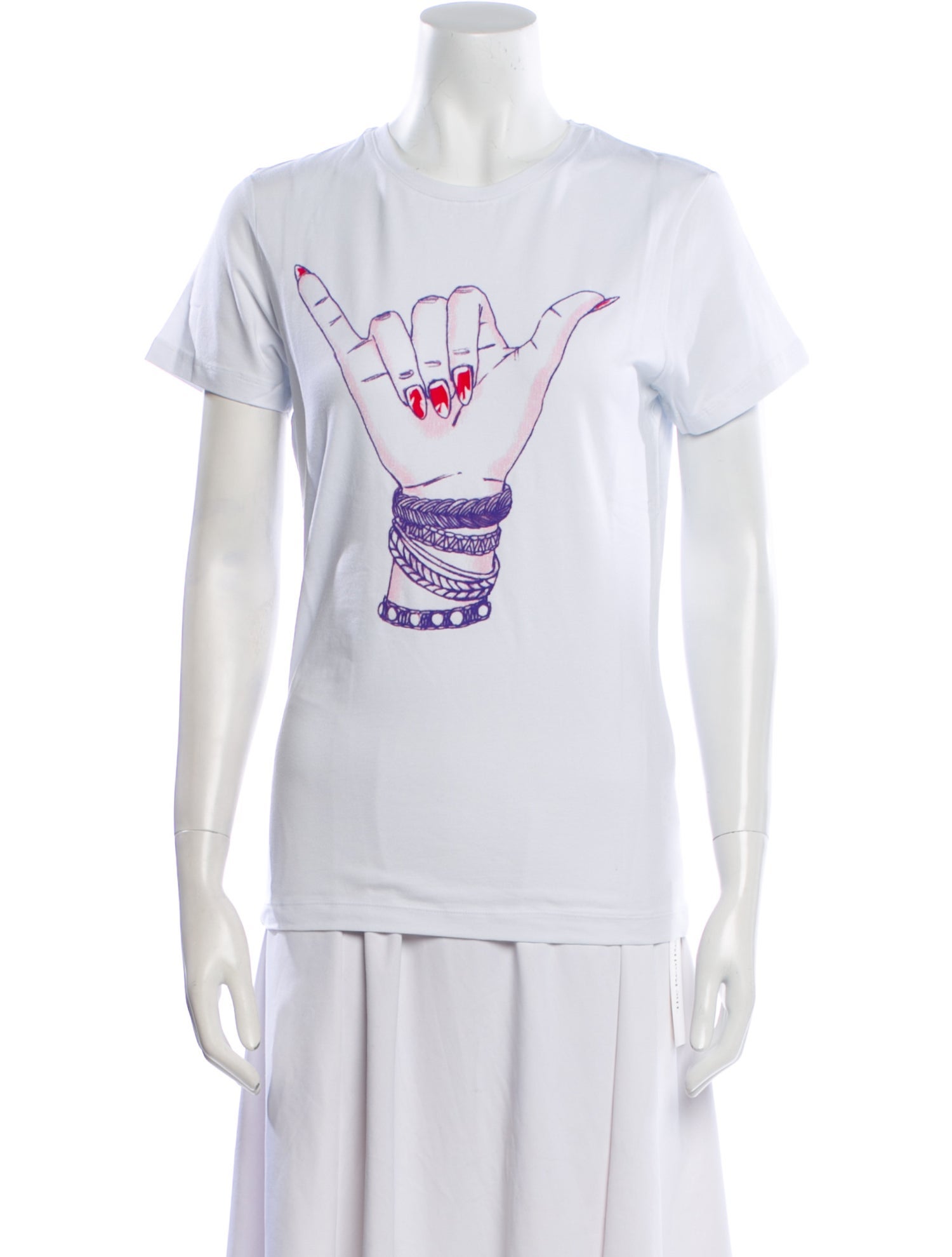 Jonathan Cohen Graphic Print Crew Neck T-Shirt w/ Tags