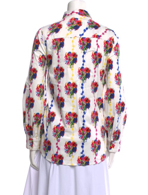 Jonathan Cohen Floral Print Long Sleeve Button-Up Top
