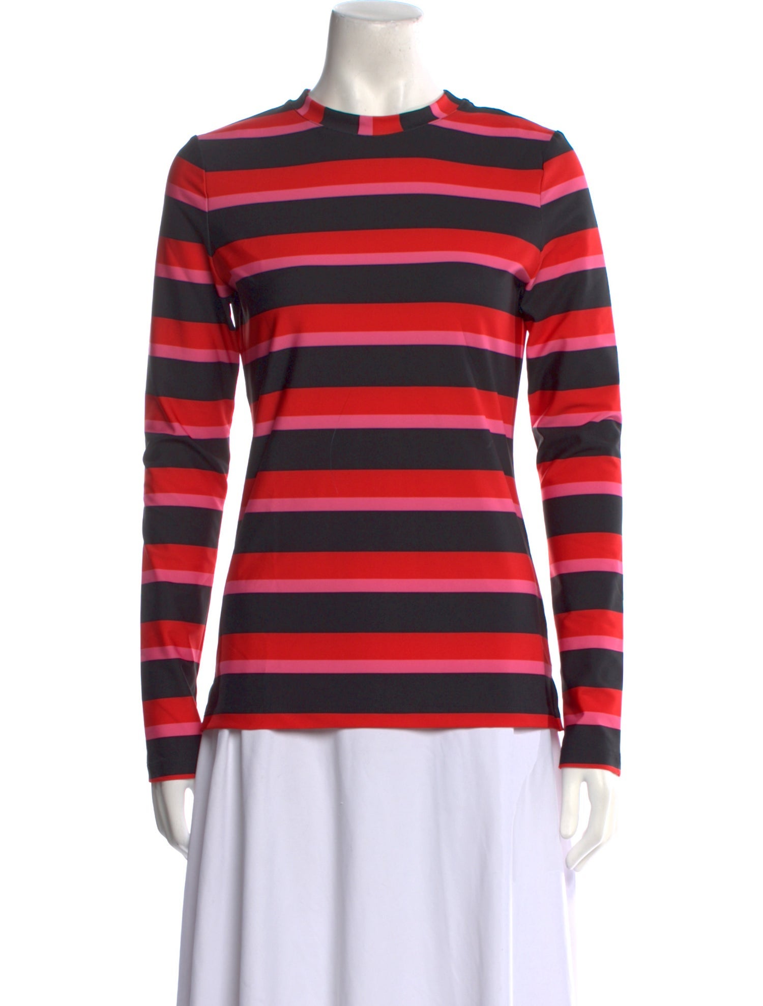 Jonathan Cohen Striped Crew Neck Top w/ Tags