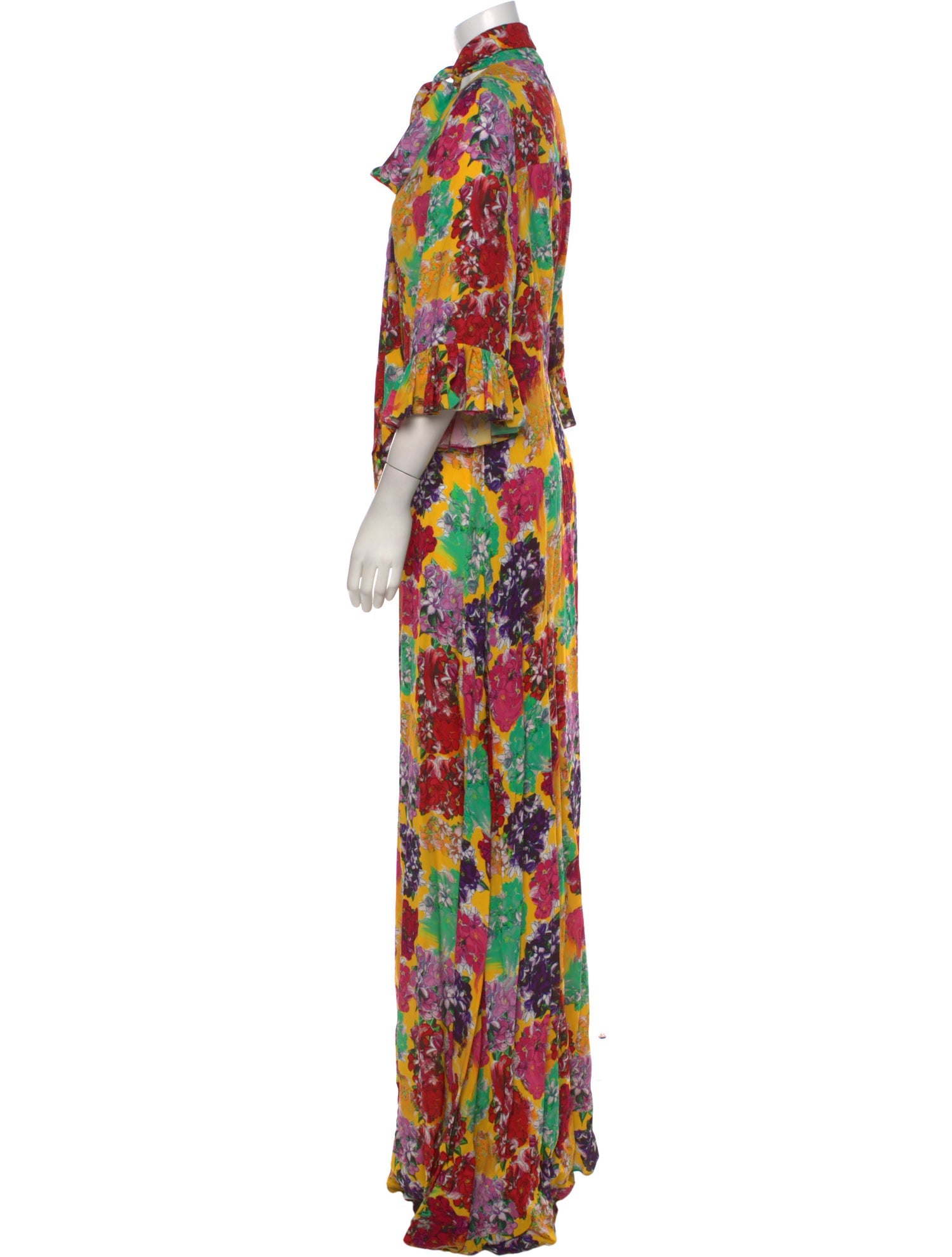 Jonathan Cohen Floral Print Long Dress
