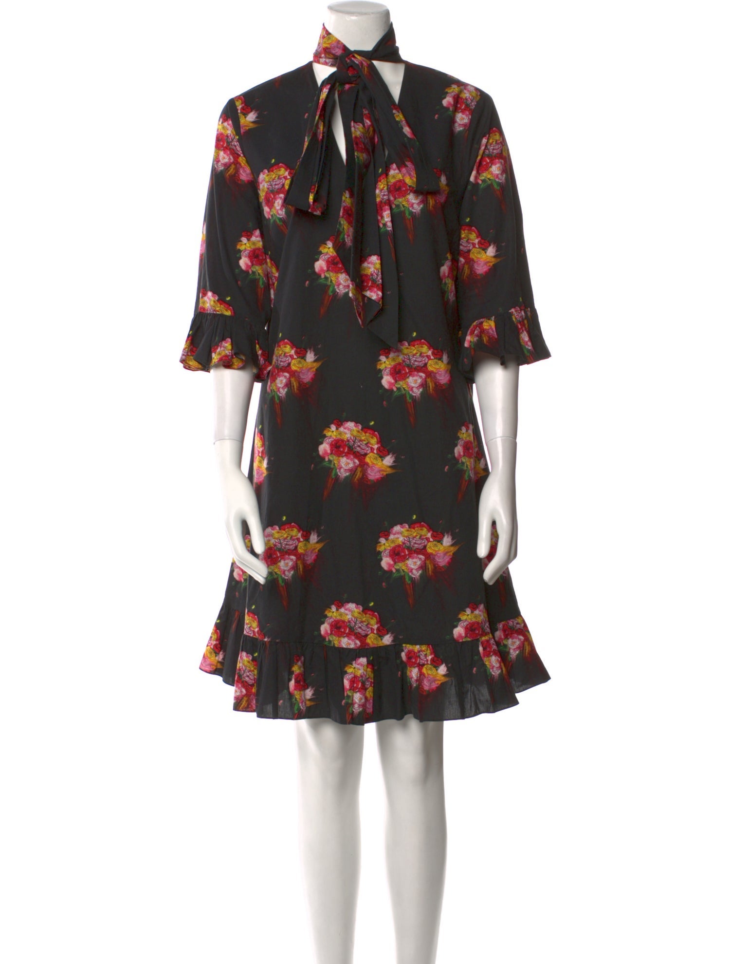 Jonathan Cohen Floral Print Knee-Length Dress