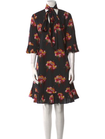 Jonathan Cohen Floral Print Knee-Length Dress