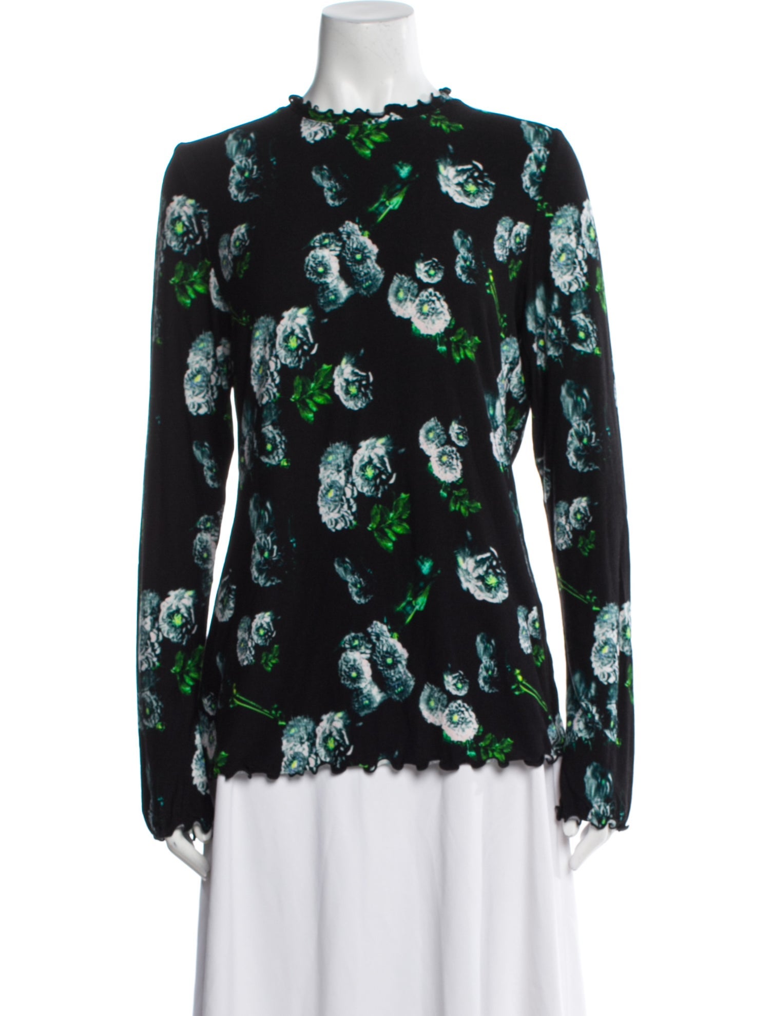 Jonathan Cohen Printed Mock Neck Blouse w/ Tags