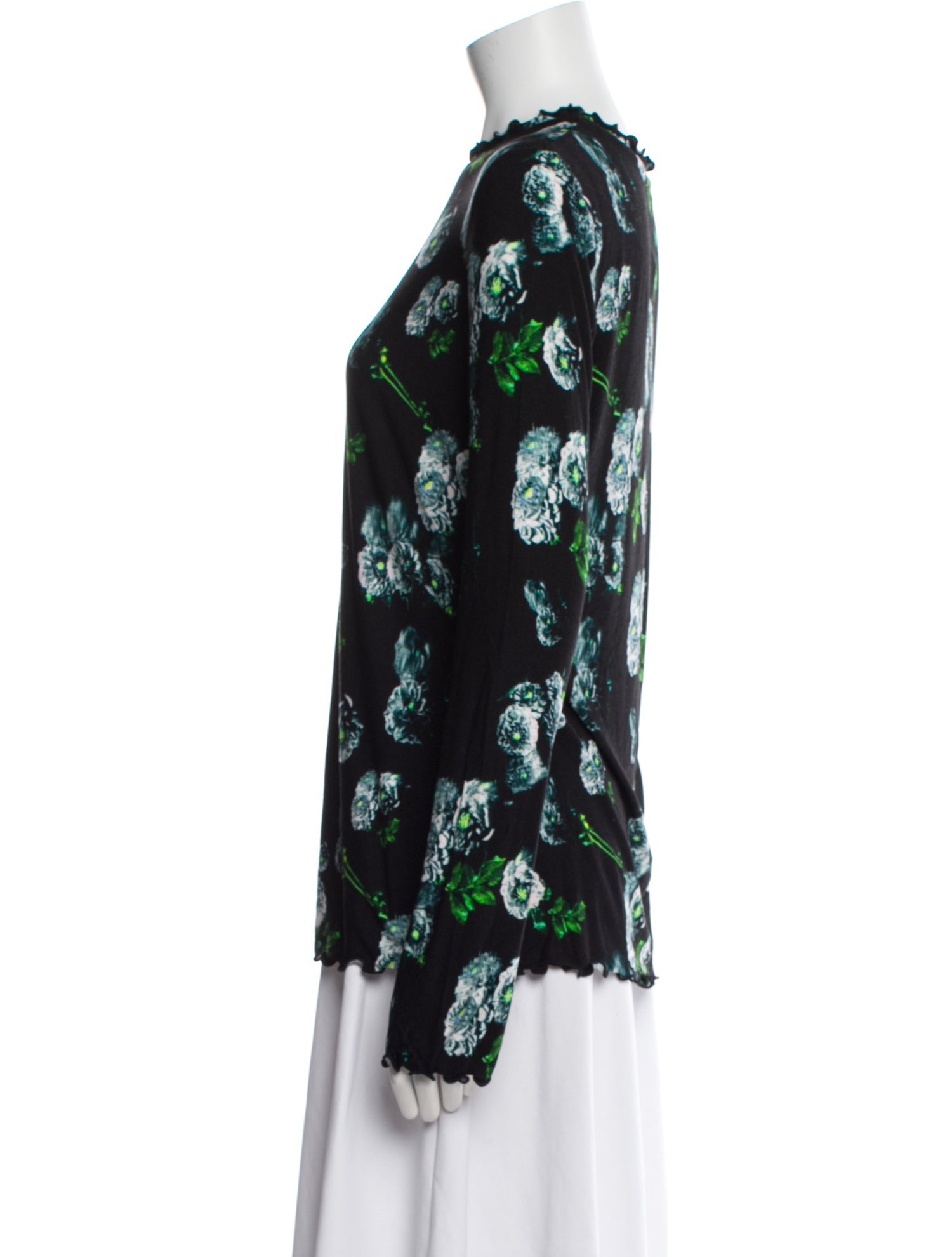 Jonathan Cohen Printed Mock Neck Blouse w/ Tags