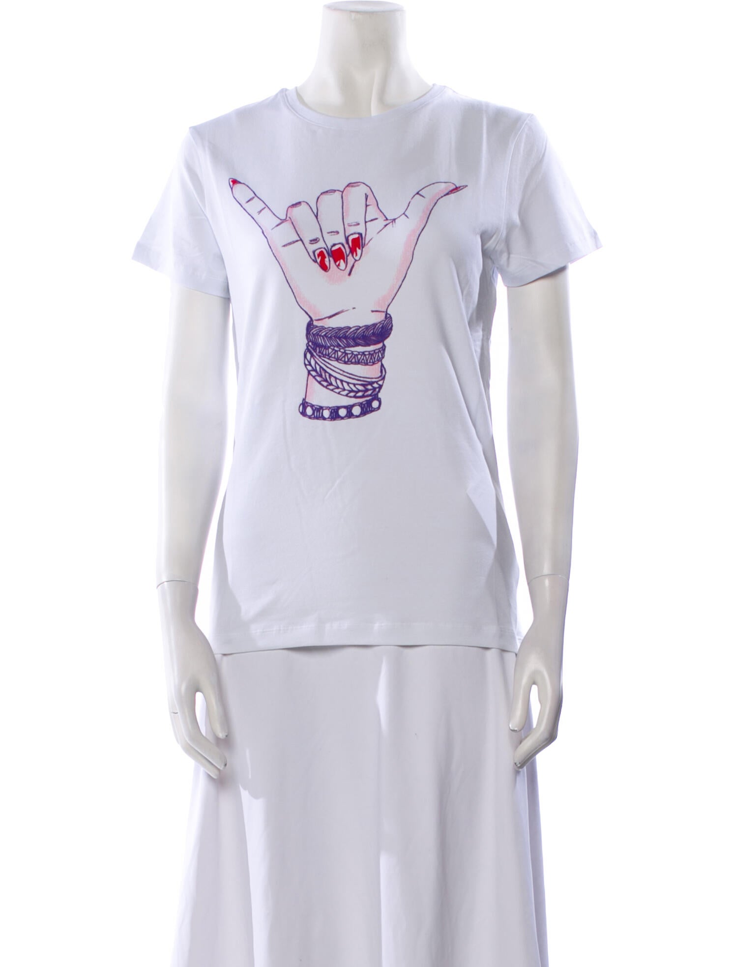 Jonathan Cohen Graphic Print Crew Neck T-Shirt w/ Tags