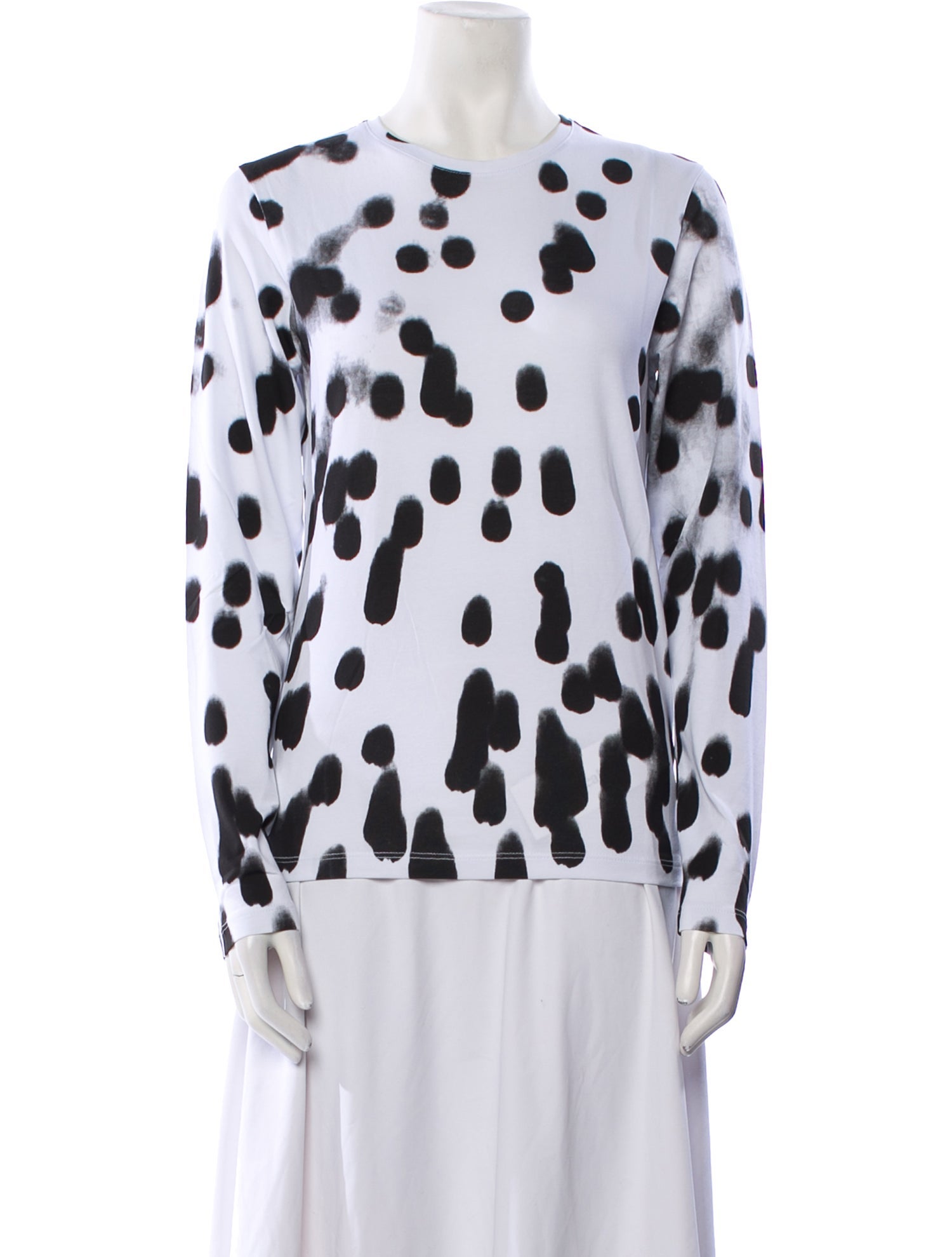 Jonathan Cohen Polka Dot Print Crew Neck Blouse w/ Tags