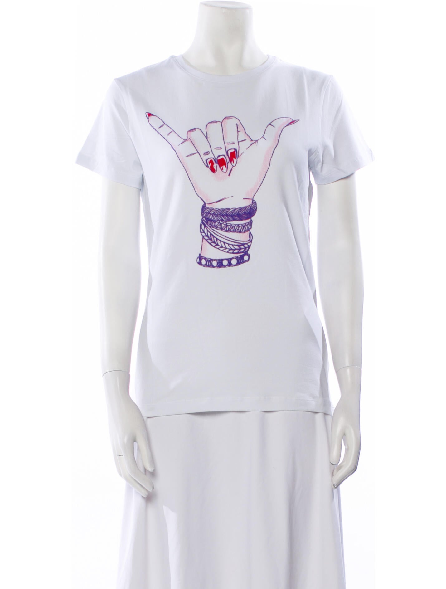 Jonathan Cohen Graphic Print Crew Neck T-Shirt w/ Tags