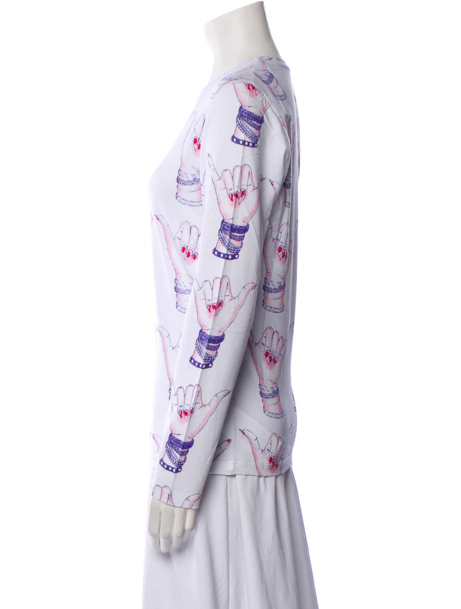 Jonathan Cohen Printed Crew Neck Tunic w/ Tags