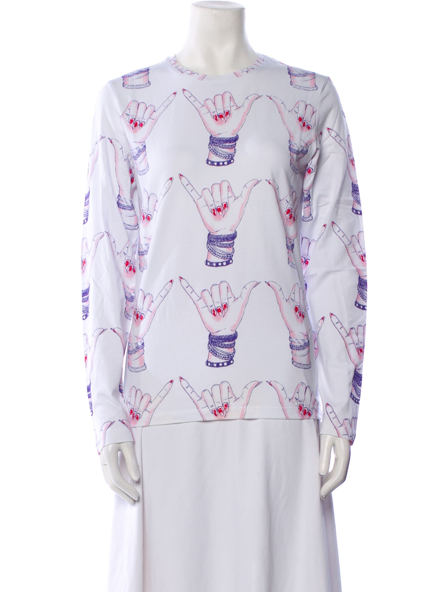 Jonathan Cohen Printed Crew Neck Sweatshirt