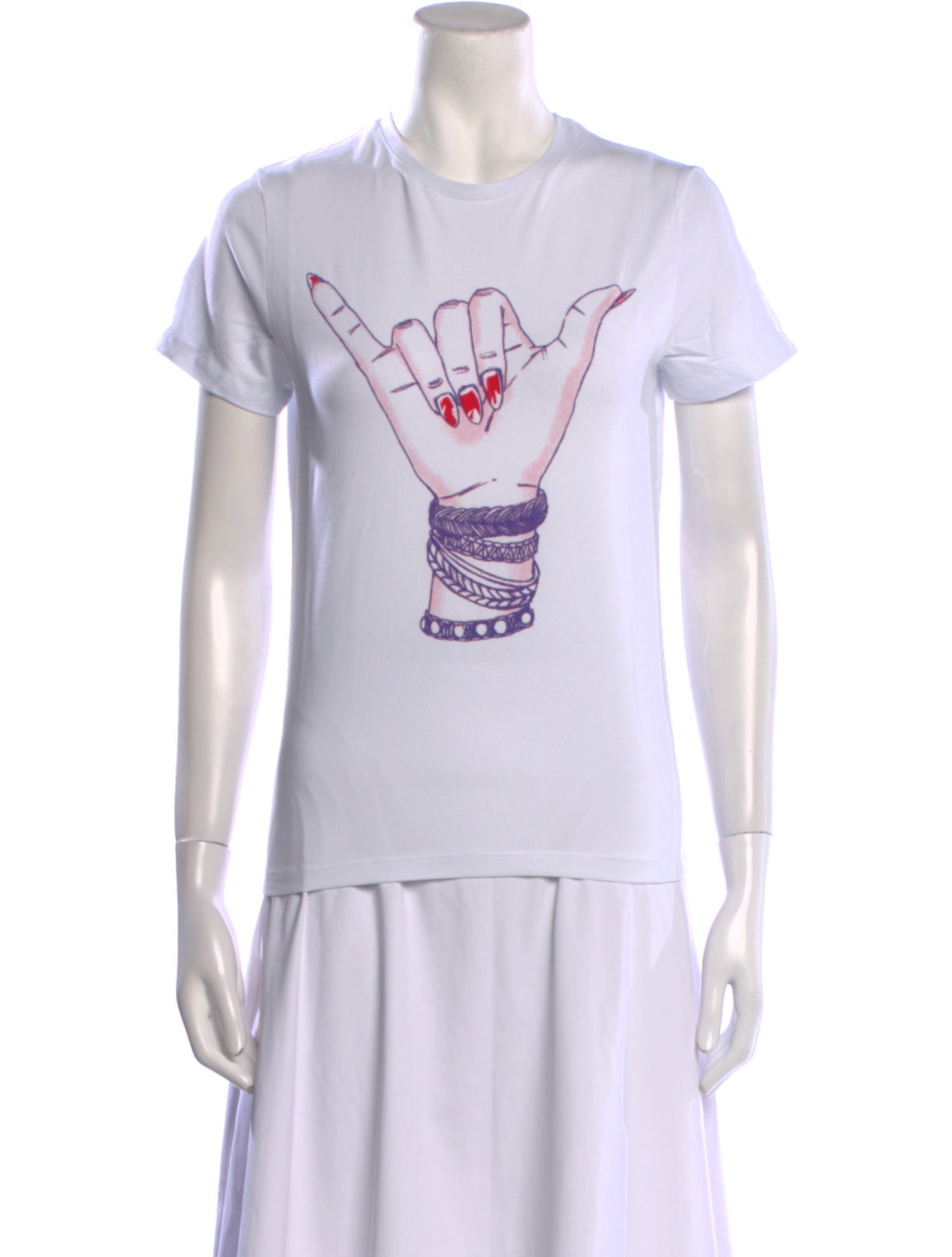 Jonathan Cohen Graphic Print Crew Neck T-Shirt w/ Tags