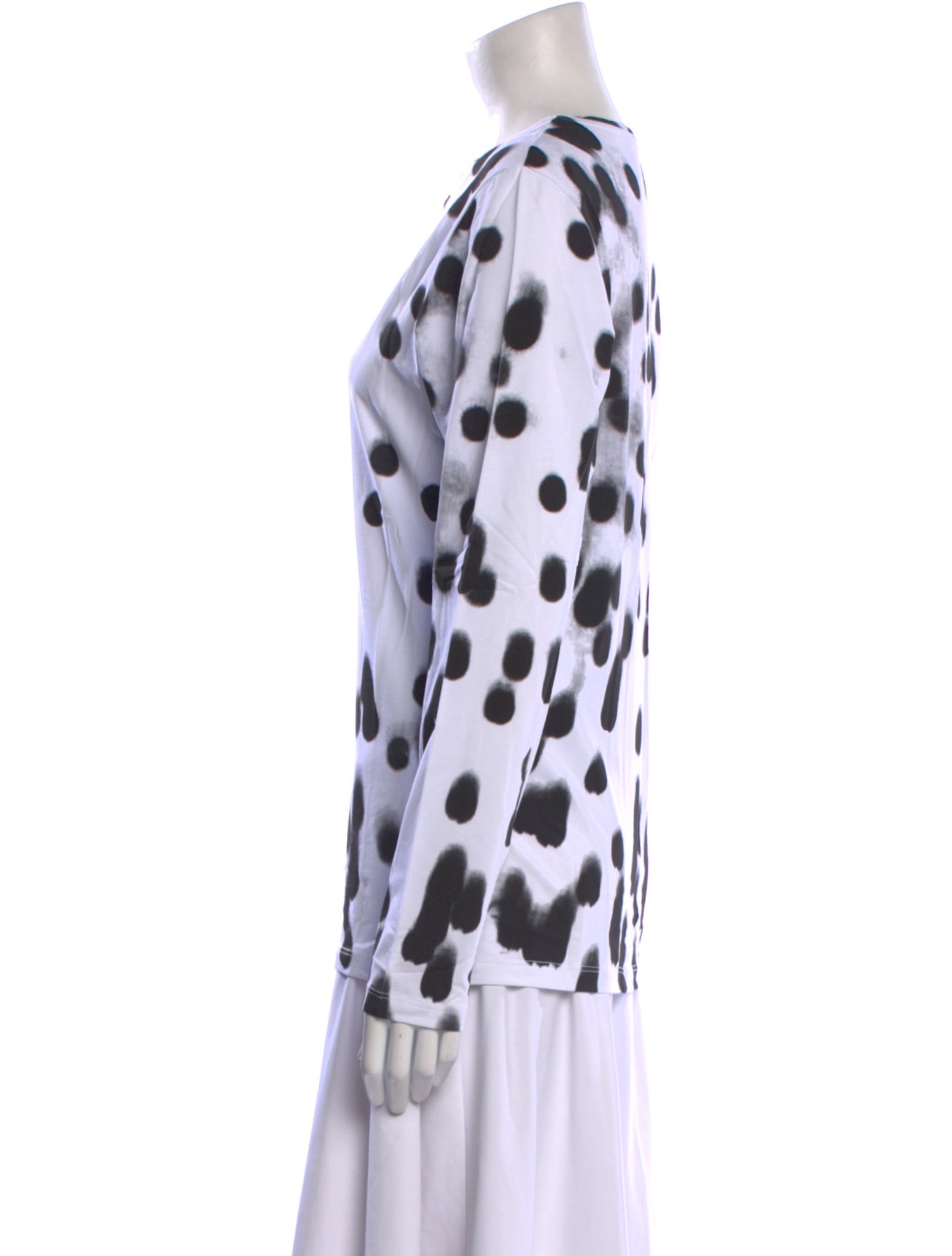 Jonathan Cohen Polka Dot Print Crew Neck T-Shirt w/ Tags