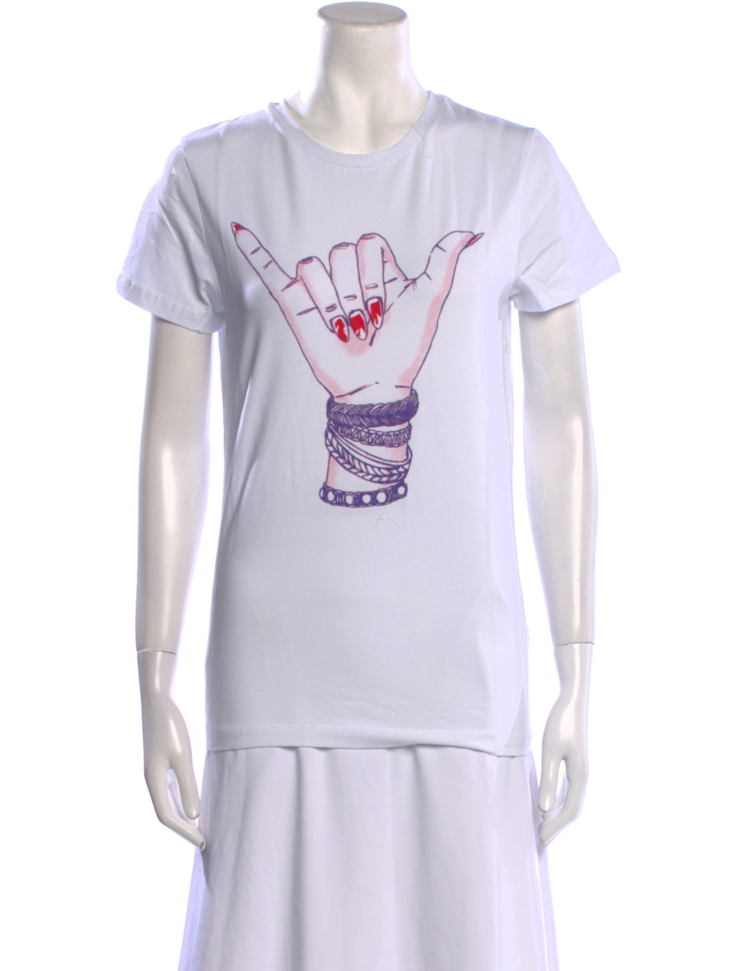 Jonathan Cohen Graphic Print Crew Neck T-Shirt w/ Tags