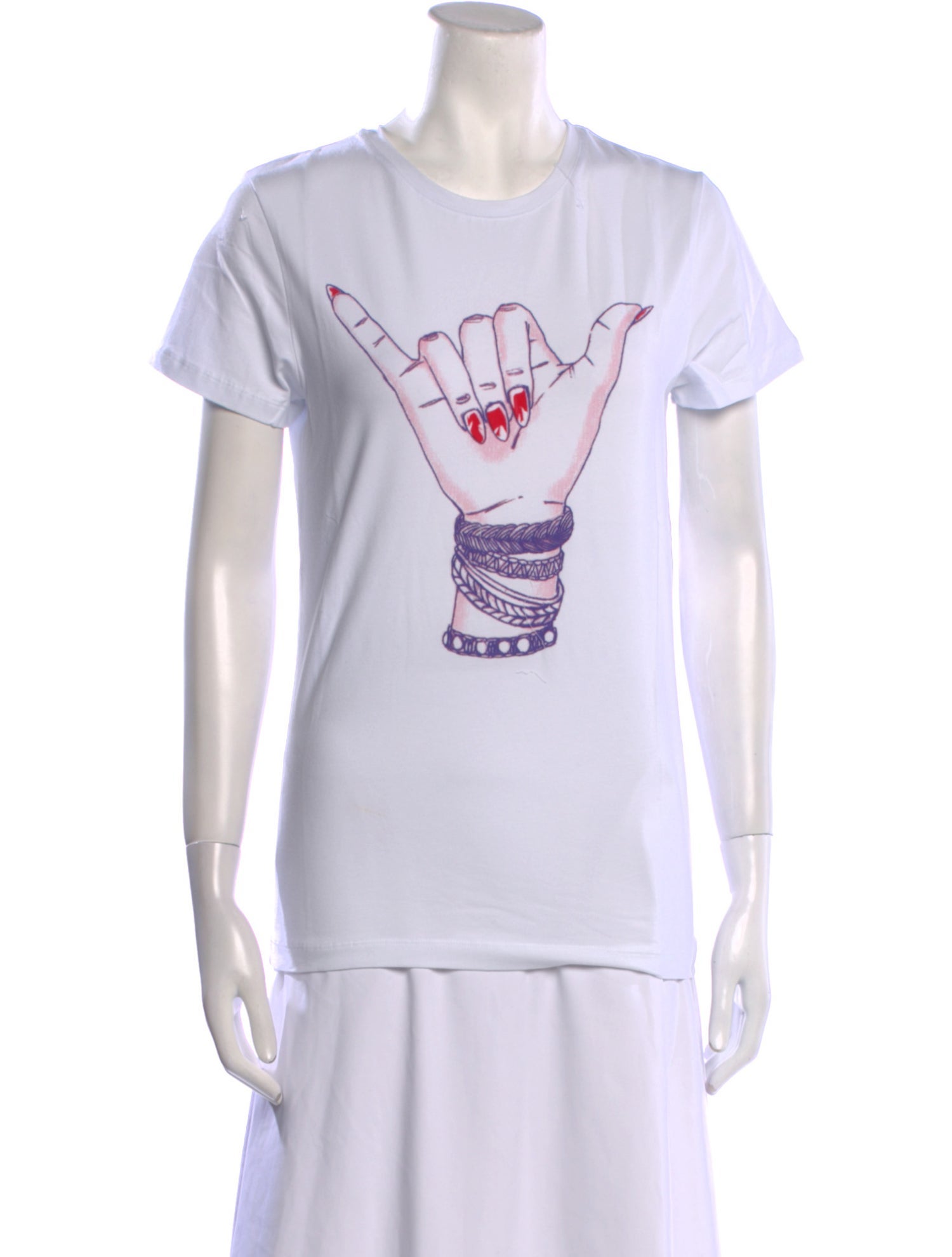 Jonathan Cohen Graphic Print Crew Neck T-Shirt w/ Tags