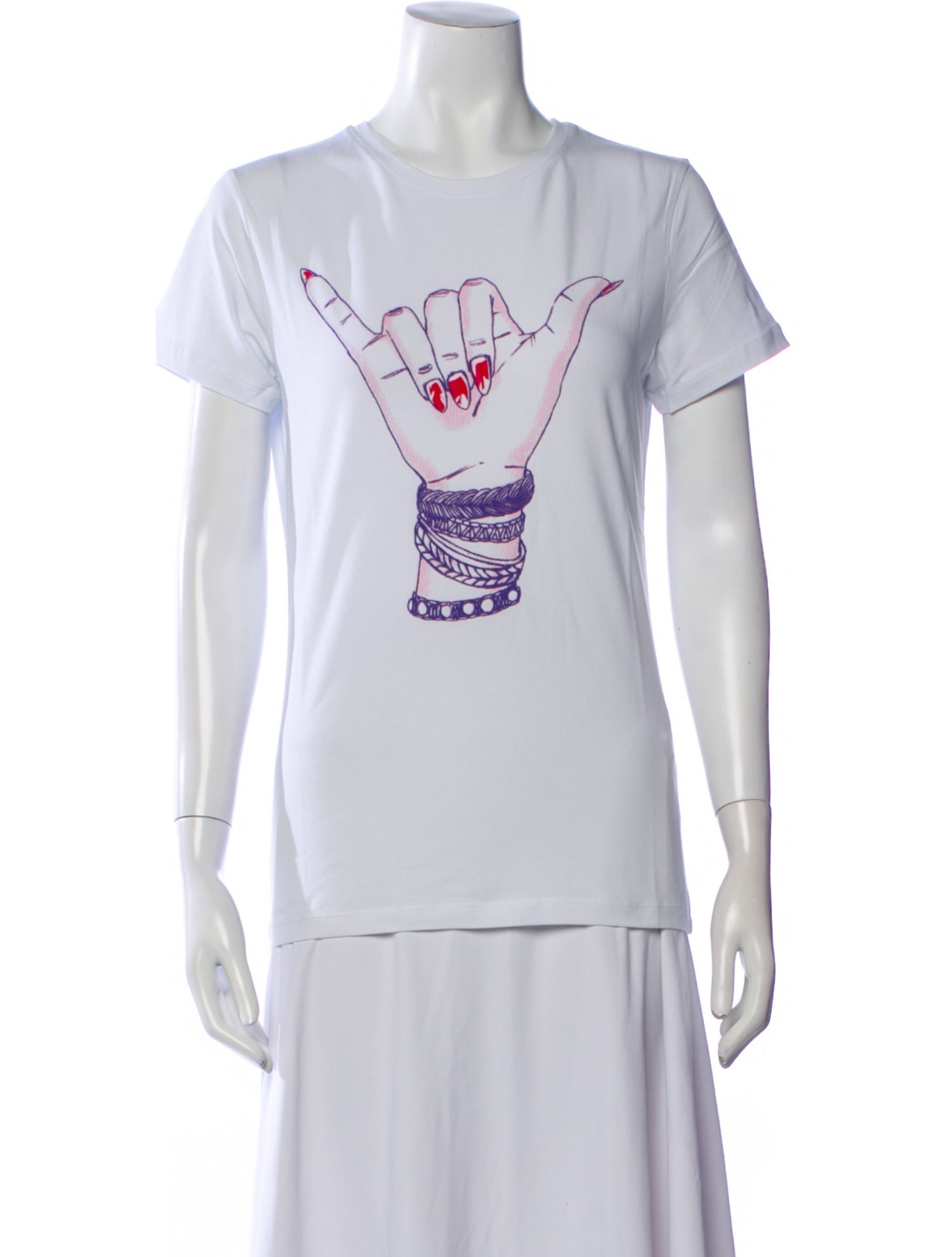 Jonathan Cohen Graphic Print Crew Neck T-Shirt w/ Tags