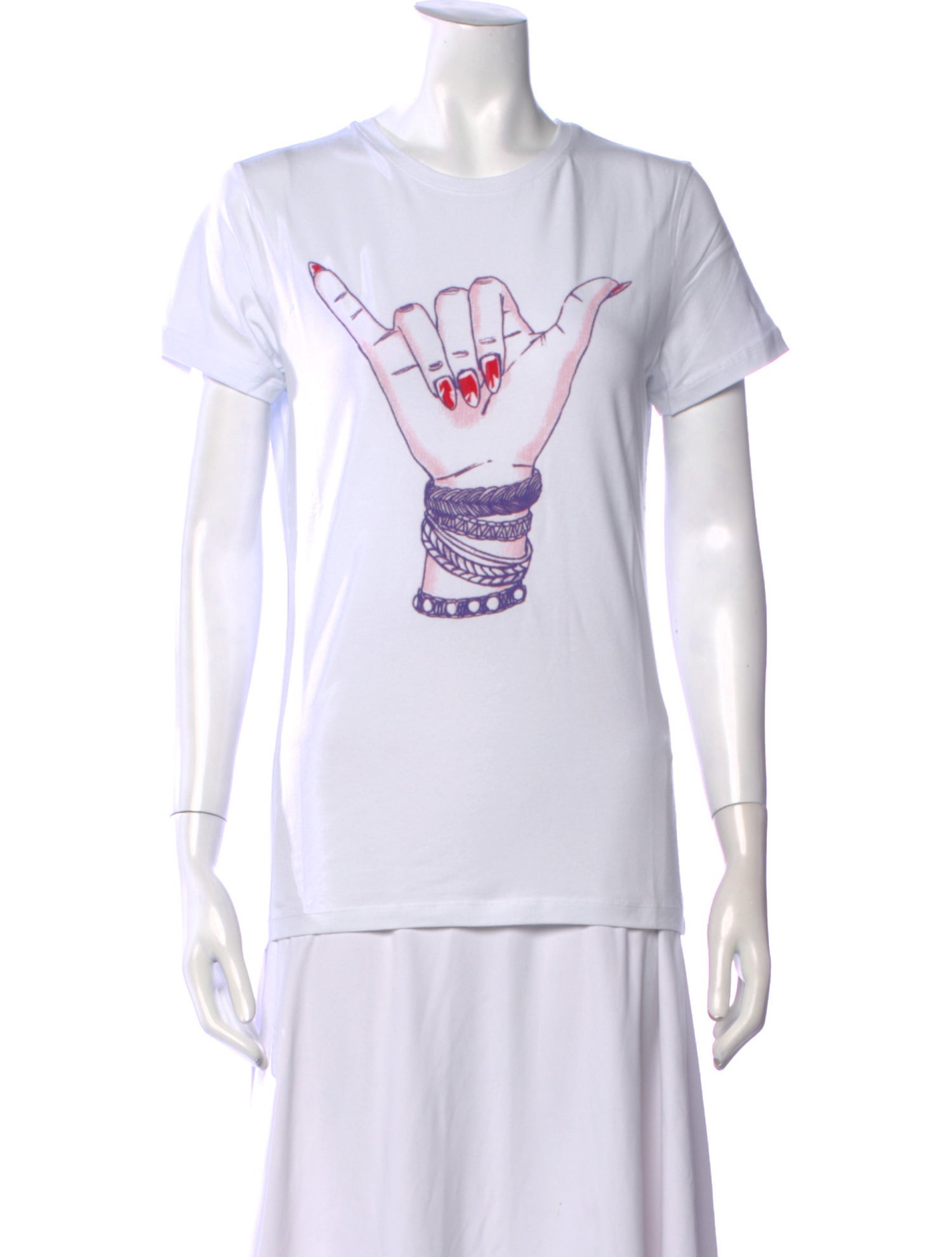 Jonathan Cohen Graphic Print Crew Neck T-Shirt w/ Tags