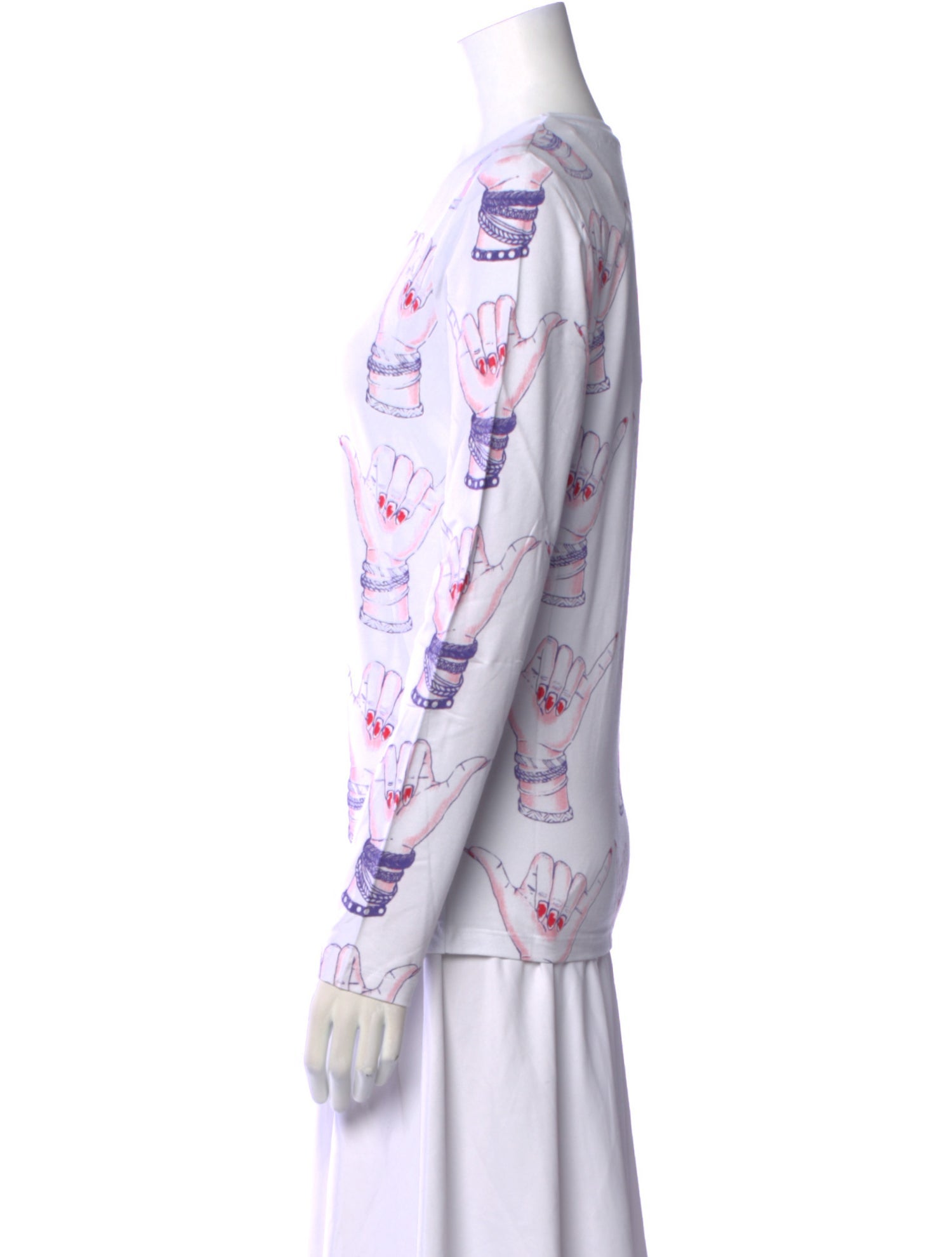 Jonathan Cohen Printed Crew Neck Sweatshirt w/ Tags