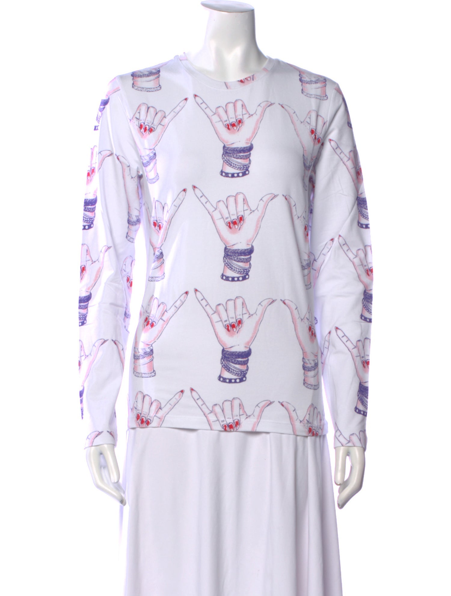 Jonathan Cohen Printed Crew Neck Sweatshirt w/ Tags