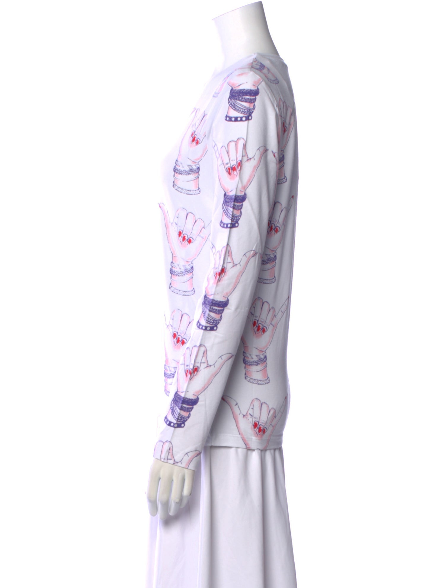 Jonathan Cohen Printed Crew Neck Sweatshirt w/ Tags