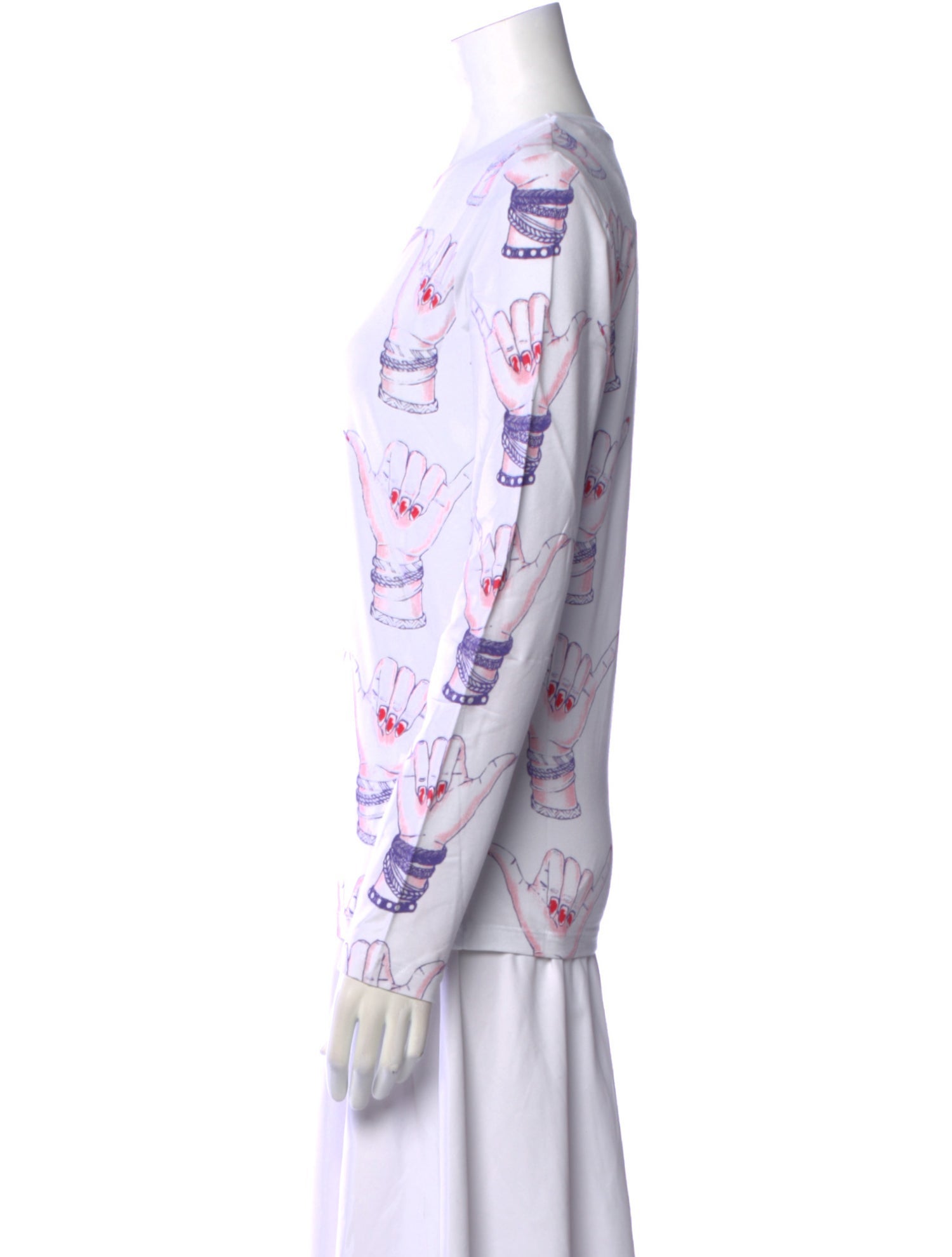 Jonathan Cohen Printed Crew Neck Sweatshirt w/ Tags