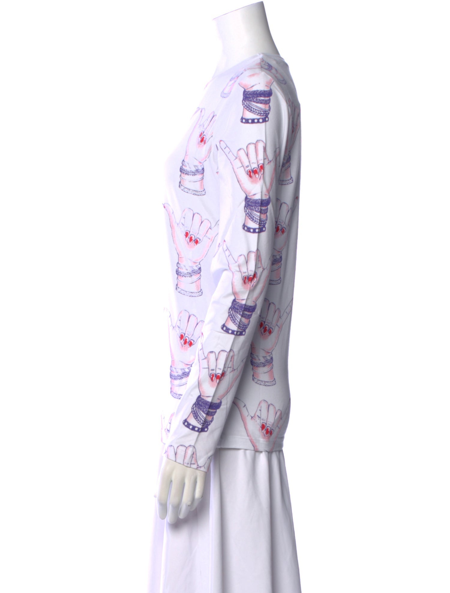 Jonathan Cohen Printed Crew Neck Sweatshirt