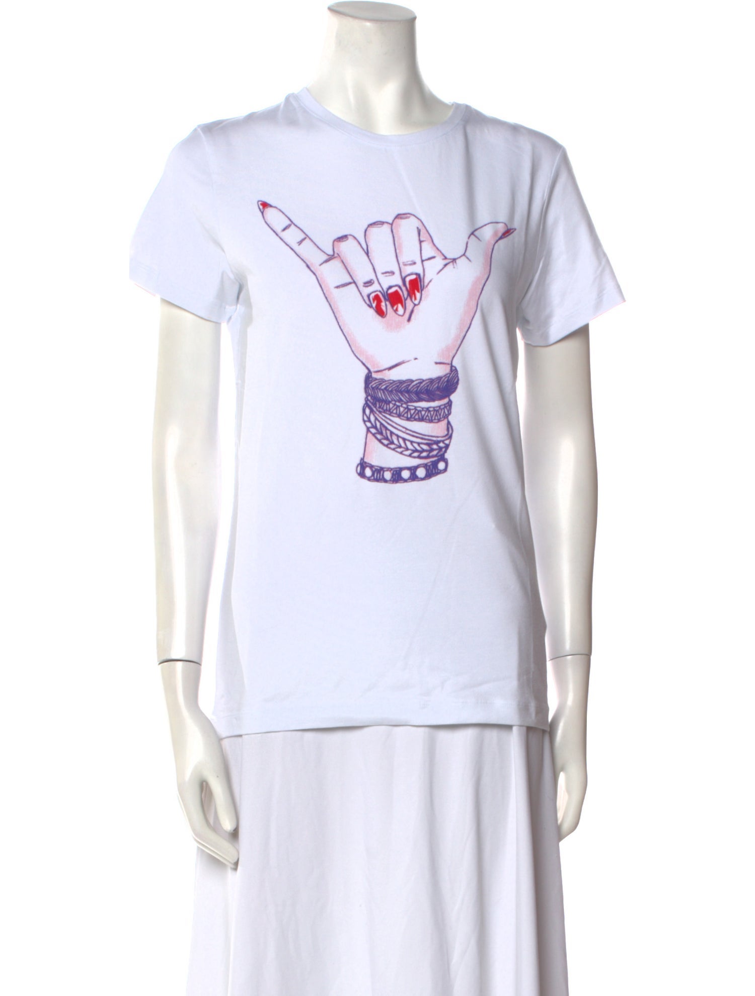 Jonathan Cohen Graphic Print Crew Neck T-Shirt w/ Tags