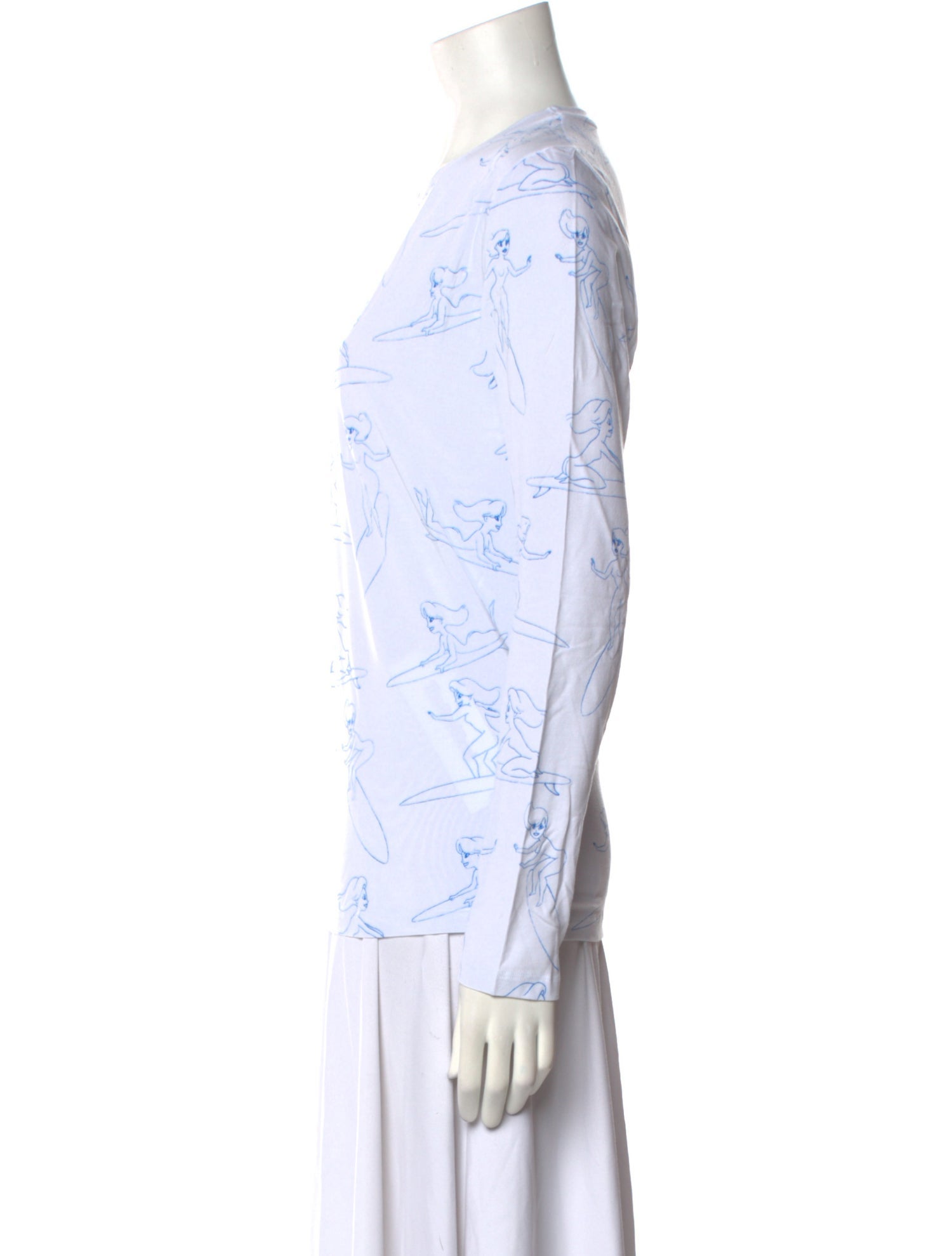 Jonathan Cohen Printed Crew Neck Top w/ Tags