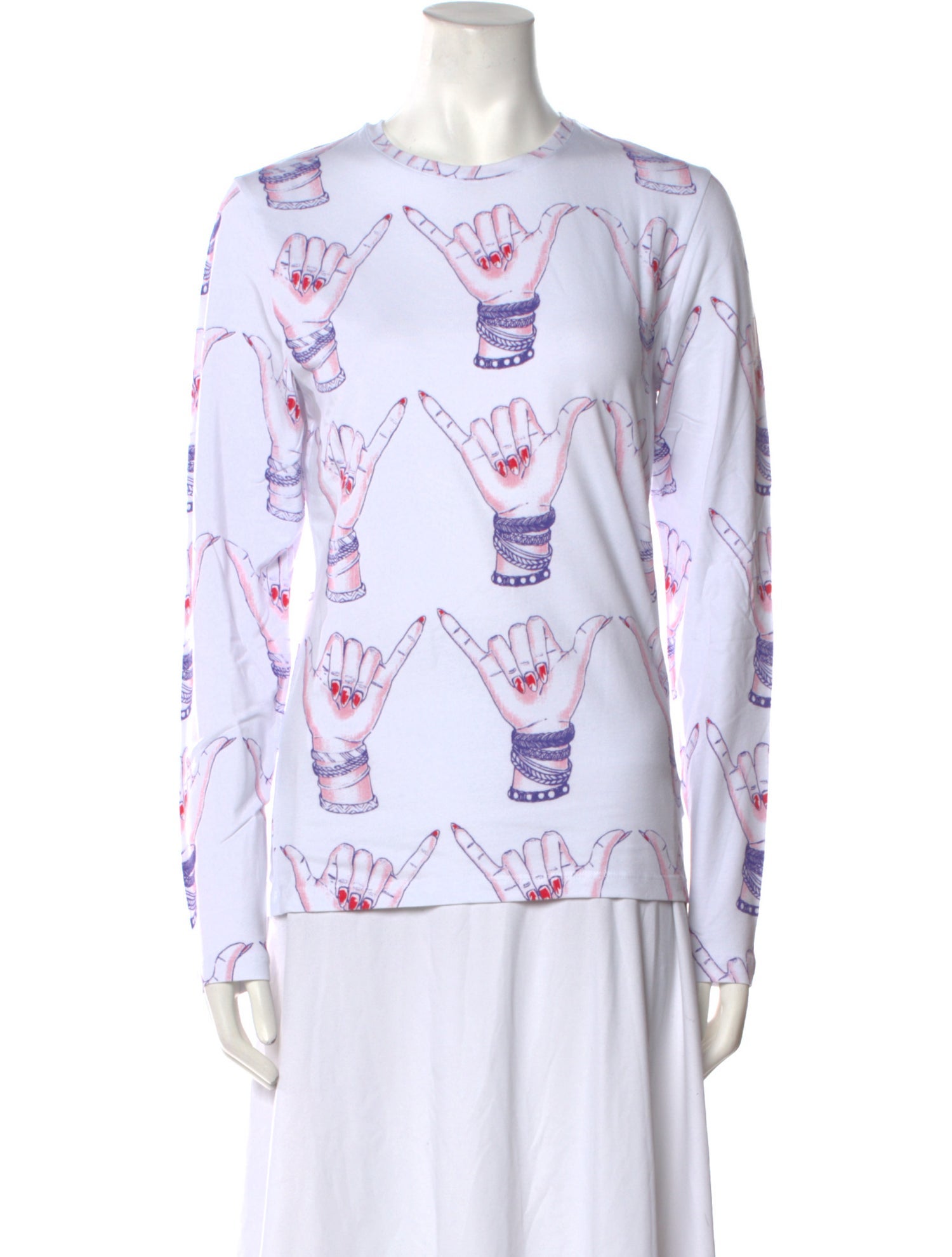 Jonathan Cohen Graphic Print Crew Neck Tunic w/ Tags