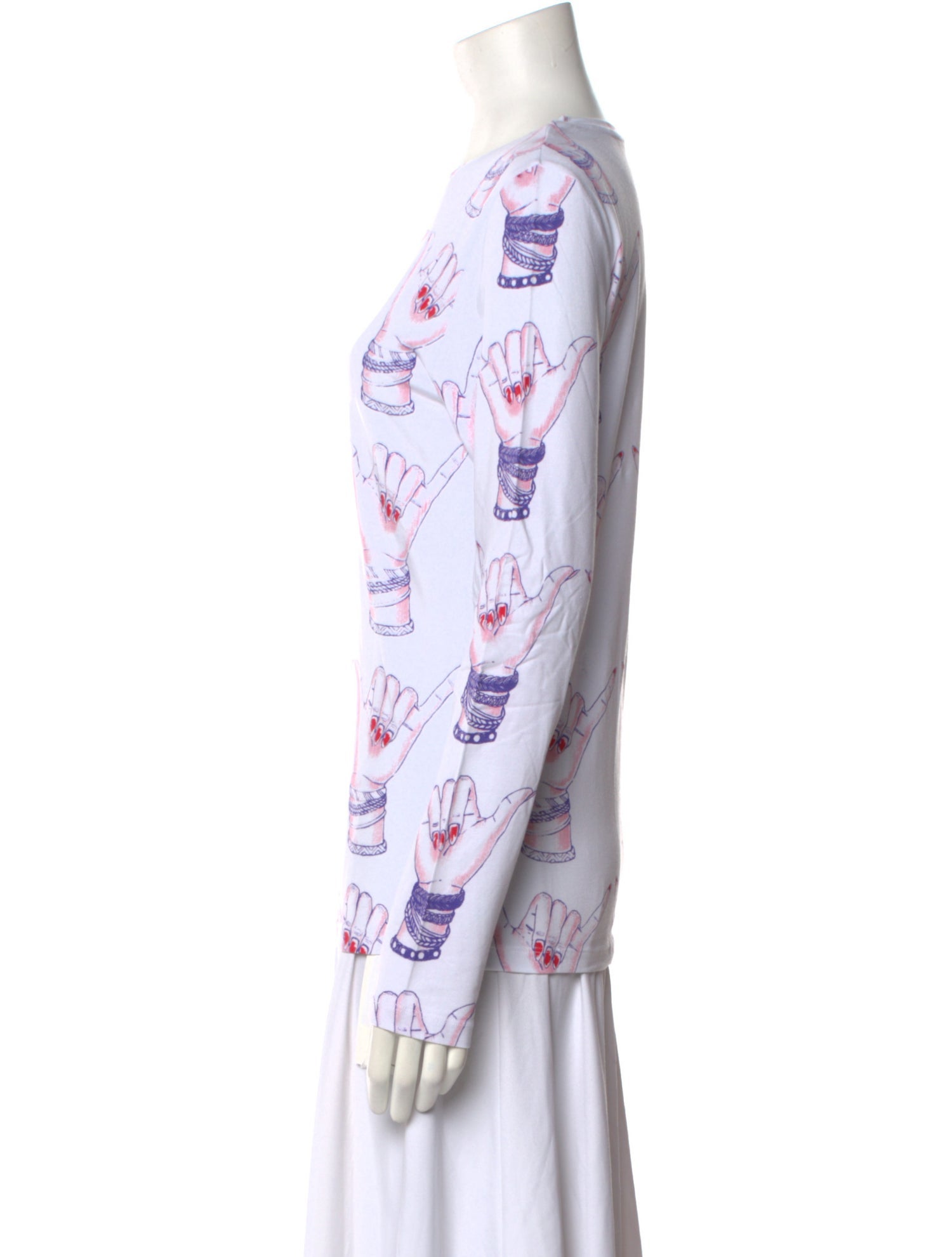 Jonathan Cohen Printed Crew Neck Tunic w/ Tags
