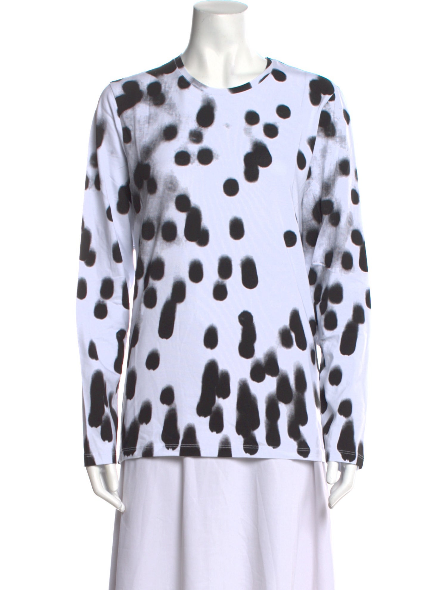 Jonathan Cohen Polka Dot Print Crew Neck Tunic