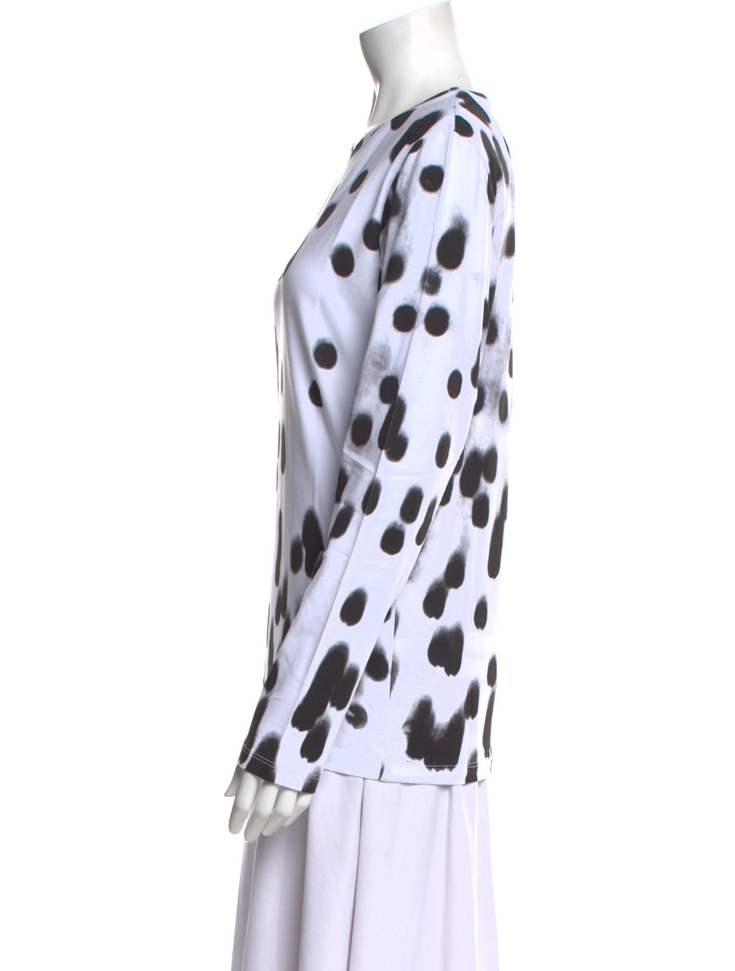 Jonathan Cohen Polka Dot Print Crew Neck Tunic