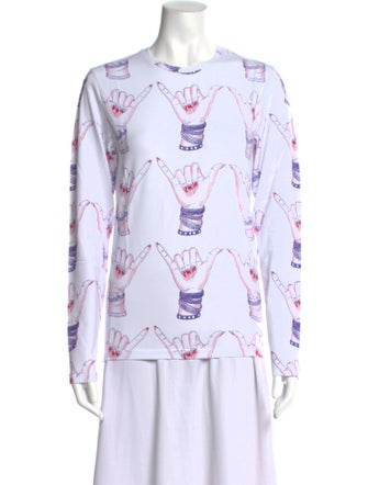 Jonathan Cohen Graphic Print Crew Neck Sweatshirt