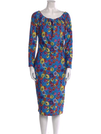 Jonathan Cohen Printed Midi Length Dress