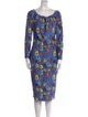 Jonathan Cohen Printed Midi Length Dress