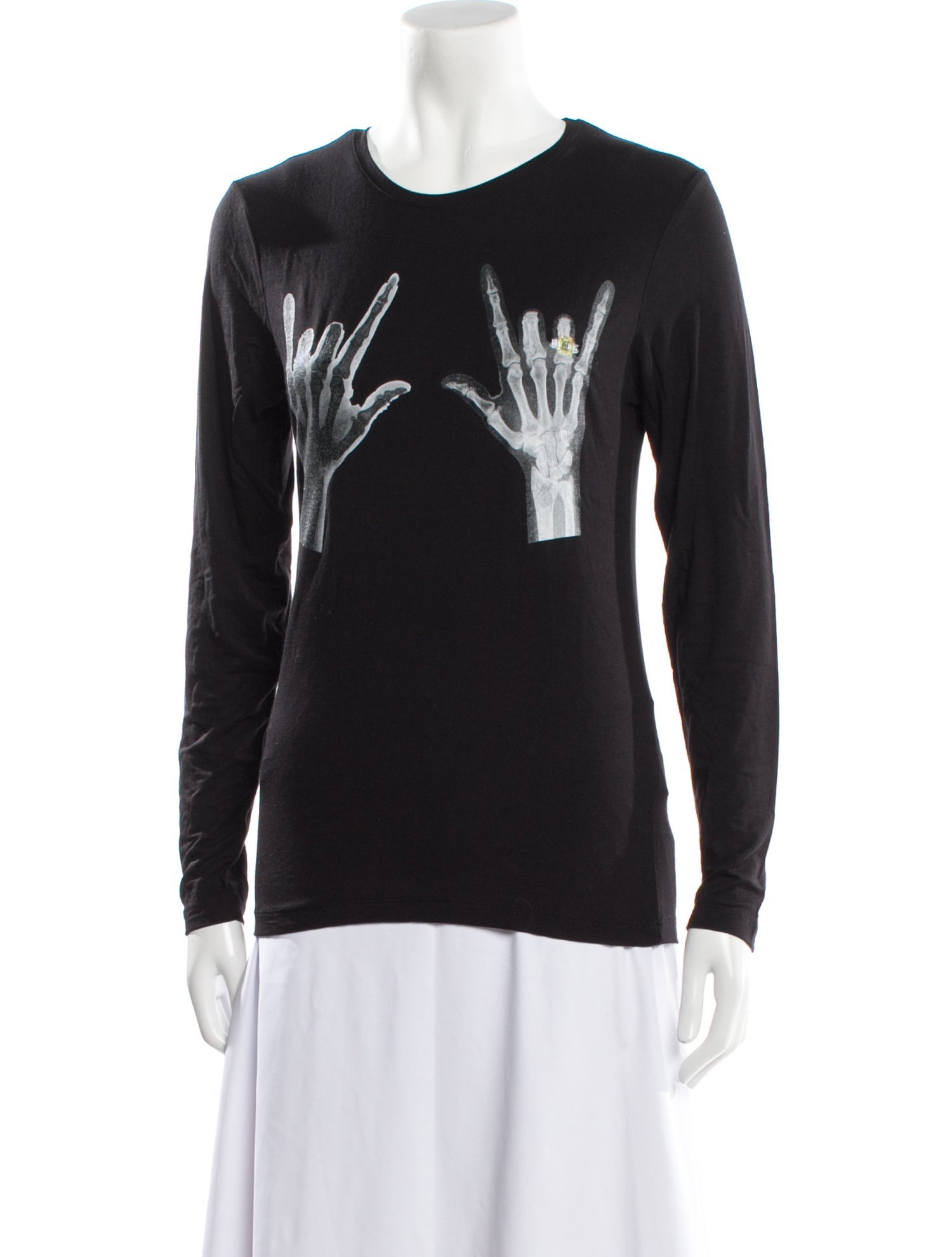 Jonathan Cohen Graphic Print Crew Neck Top w/ Tags