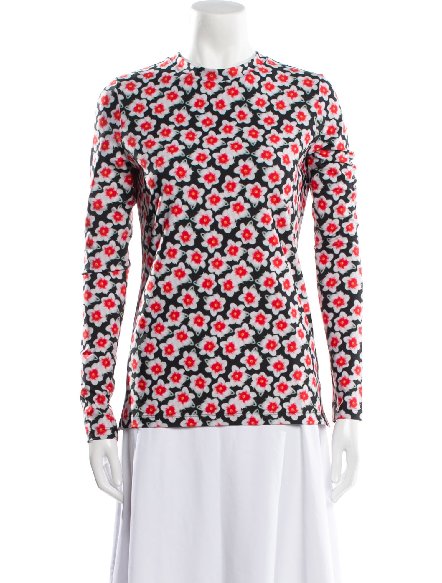 Jonathan Cohen Floral Print Crew Neck Top w/ Tags