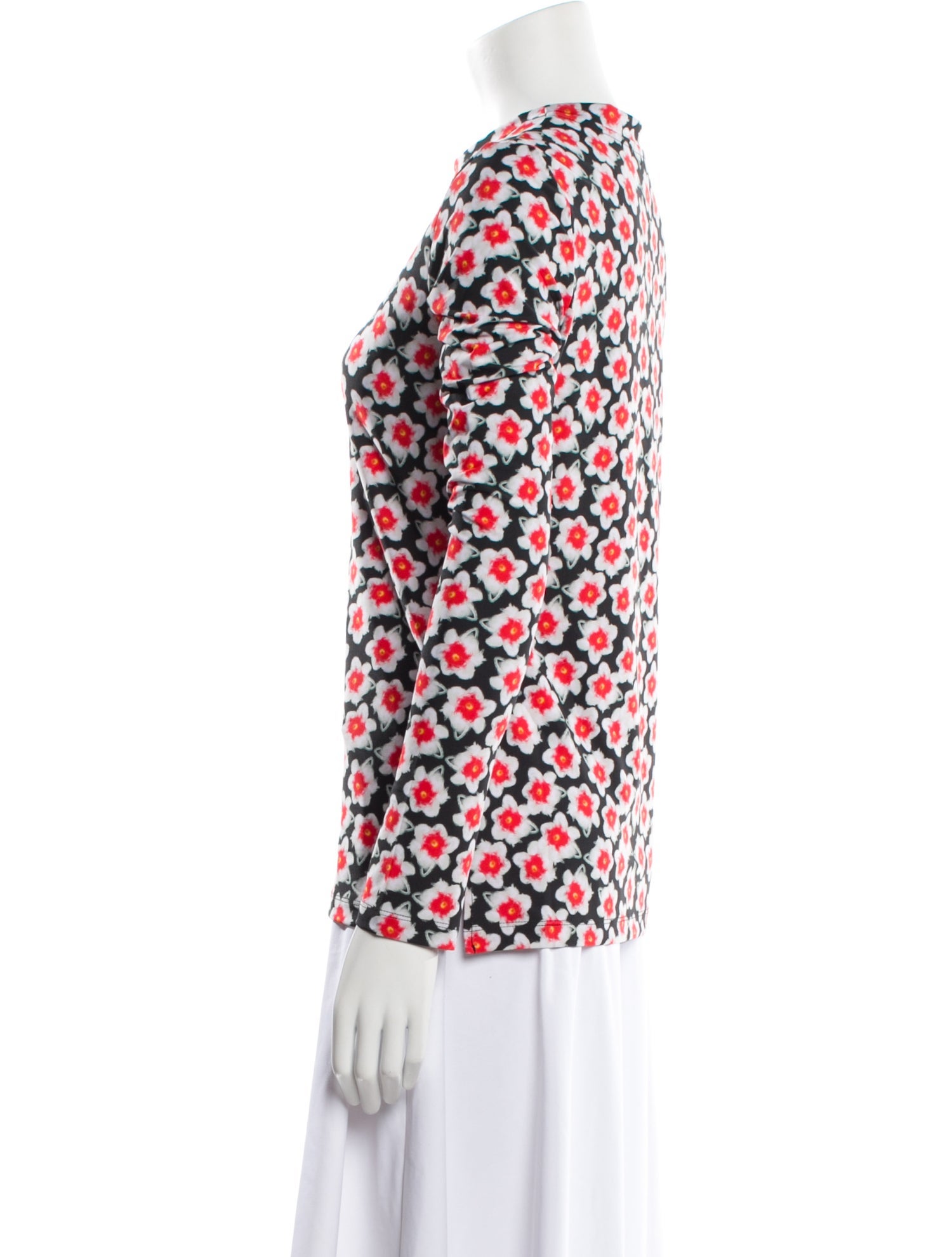 Jonathan Cohen Floral Print Crew Neck Top w/ Tags