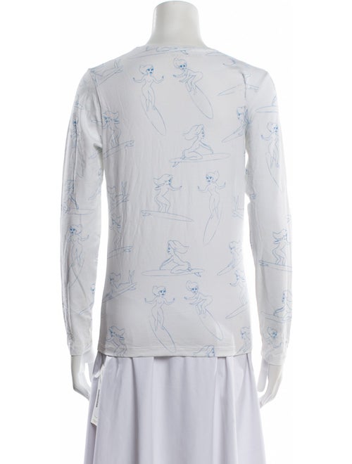 Jonathan Cohen Printed Crew Neck Top