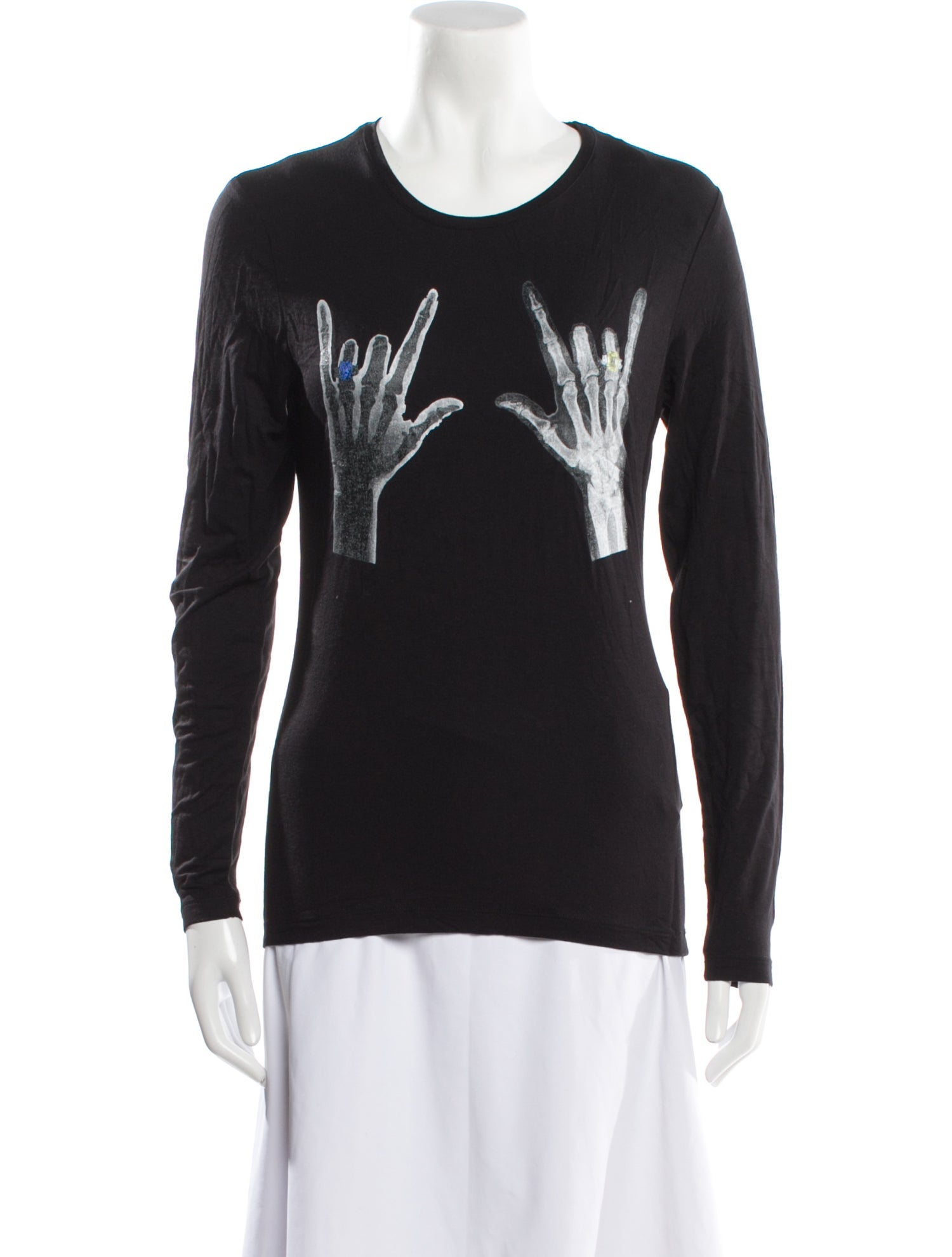 Jonathan Cohen Graphic Print Crew Neck Sweatshirt w/ Tags