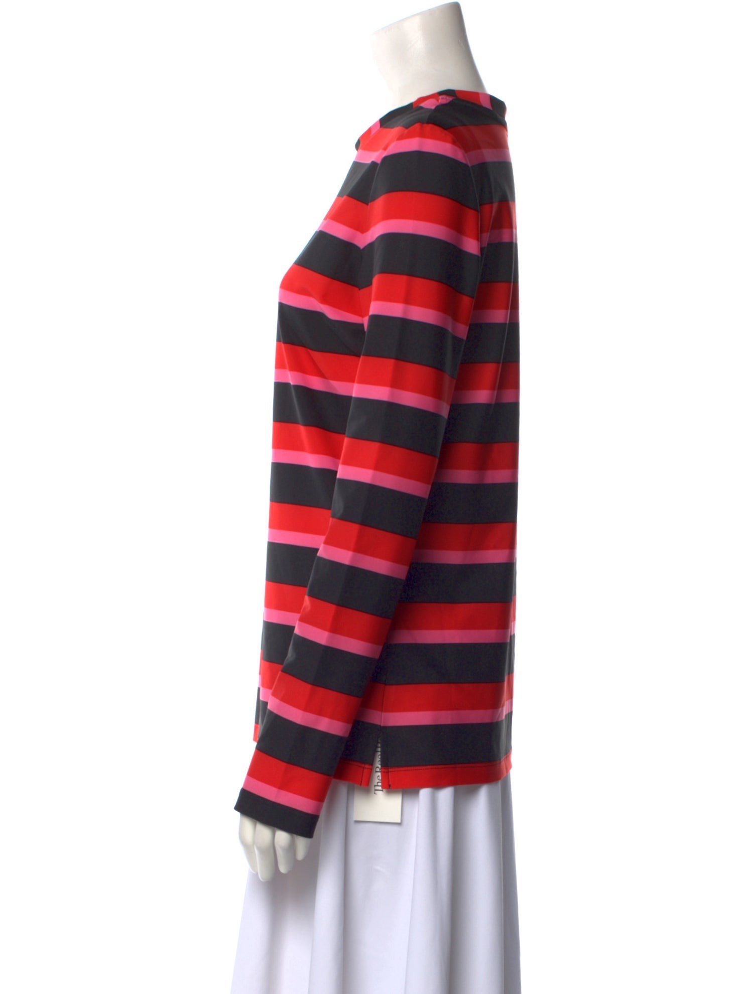 Jonathan Cohen Striped Crew Neck Top