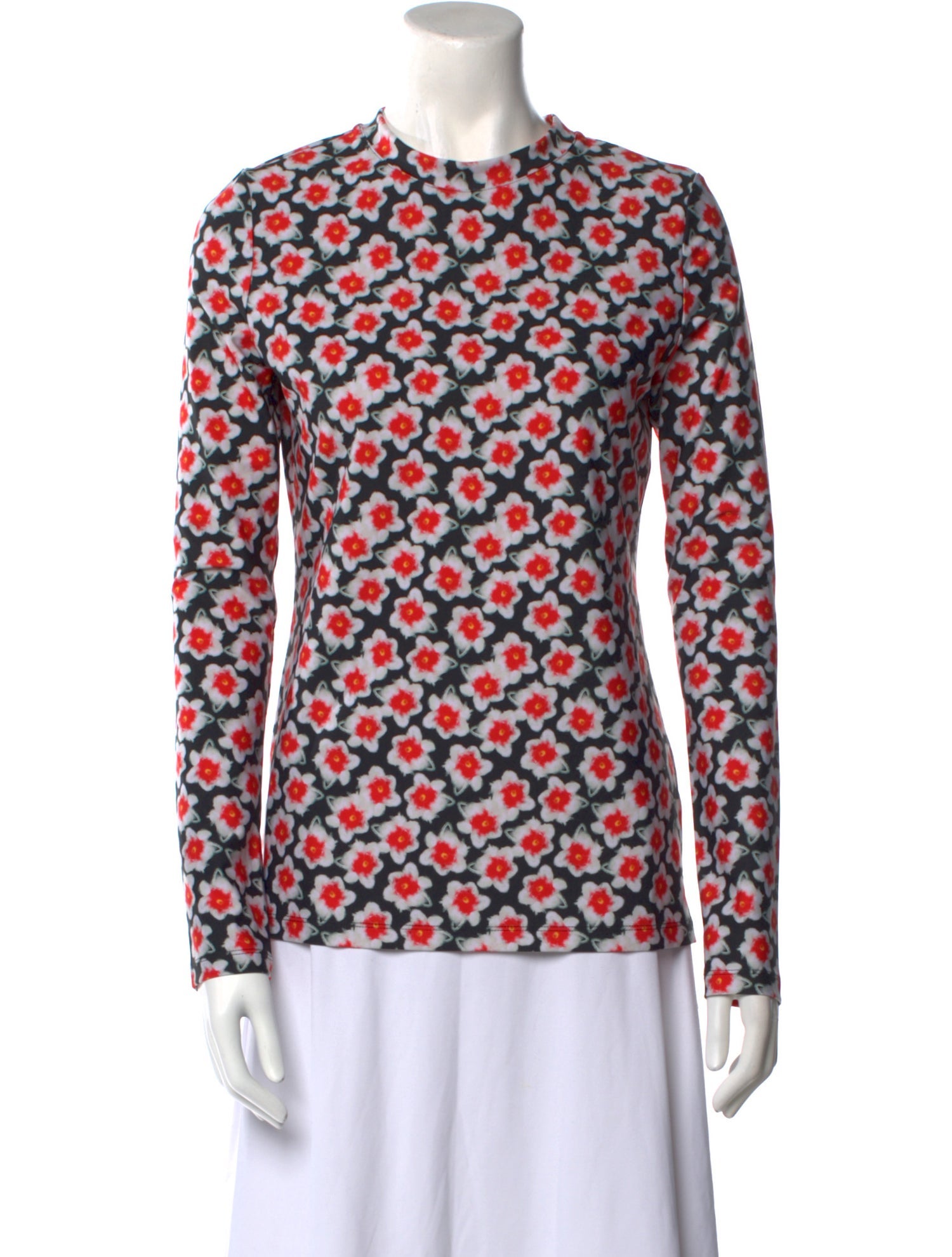 Jonathan Cohen Floral Print Crew Neck Top w/ Tags