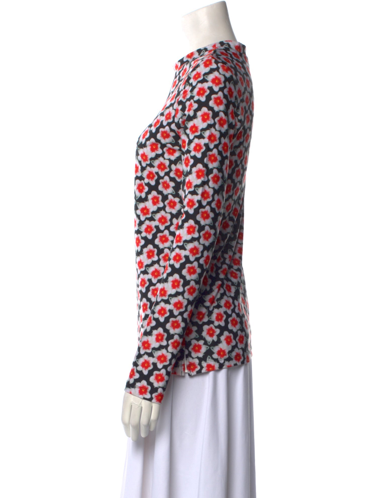 Jonathan Cohen Floral Print Crew Neck Top w/ Tags