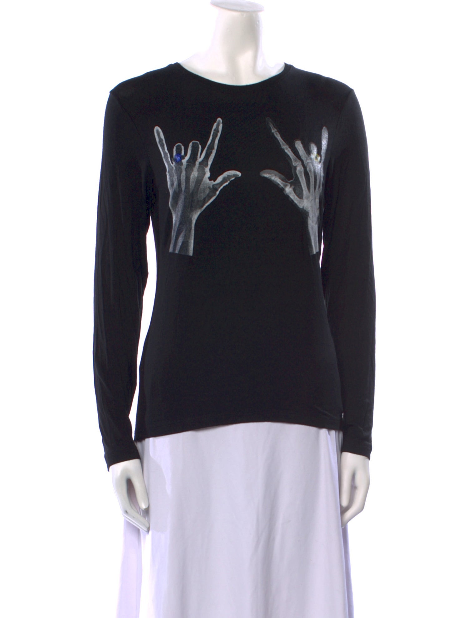 Jonathan Cohen Graphic Print Crew Neck Sweatshirt w/ Tags