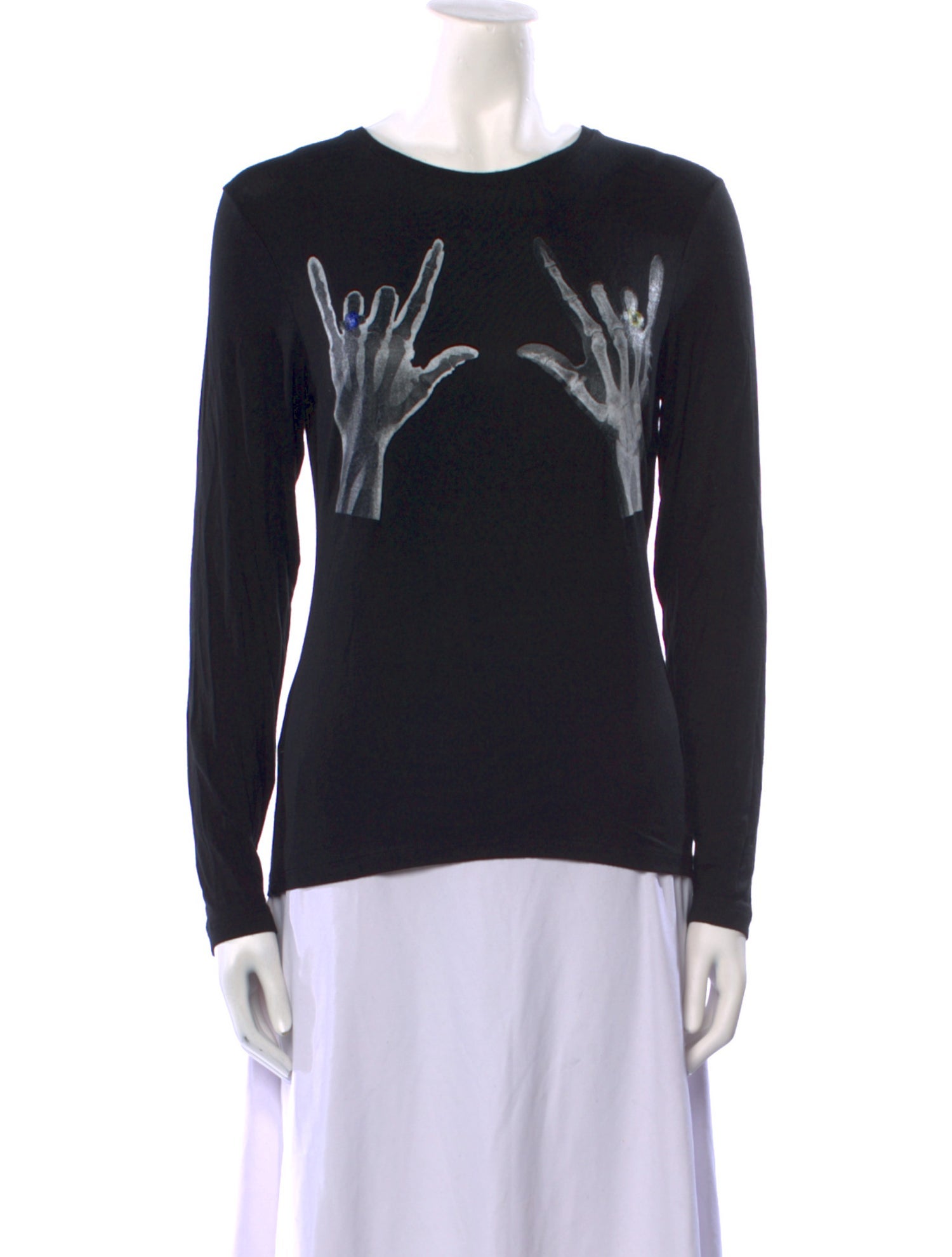 Jonathan Cohen Graphic Print Crew Neck Sweatshirt w/ Tags