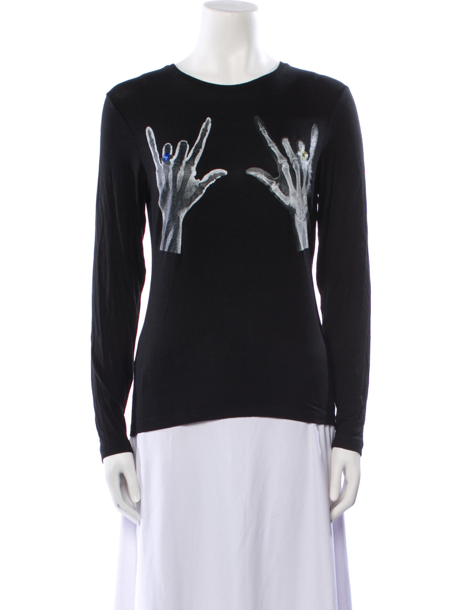 Jonathan Cohen Graphic Print Crew Neck Sweatshirt w/ Tags