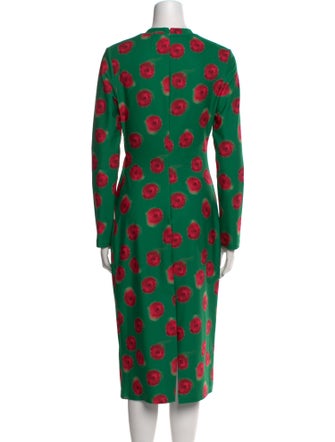Jonathan Cohen Floral Print Midi Length Dress